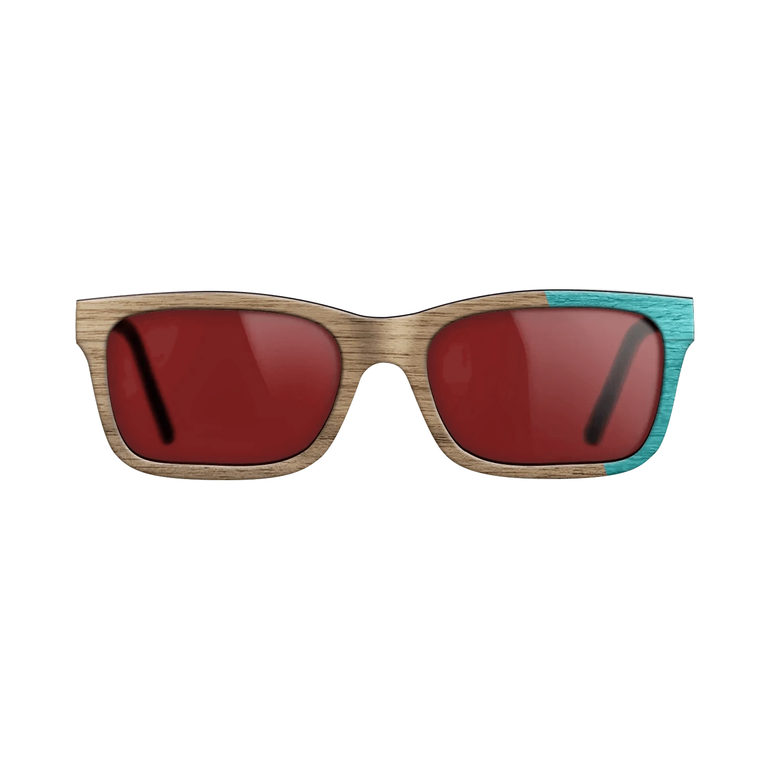 Walnut Turquoise Angle - The Sage - Rectangle - 2085  - Chroma - SIRIS wood optic