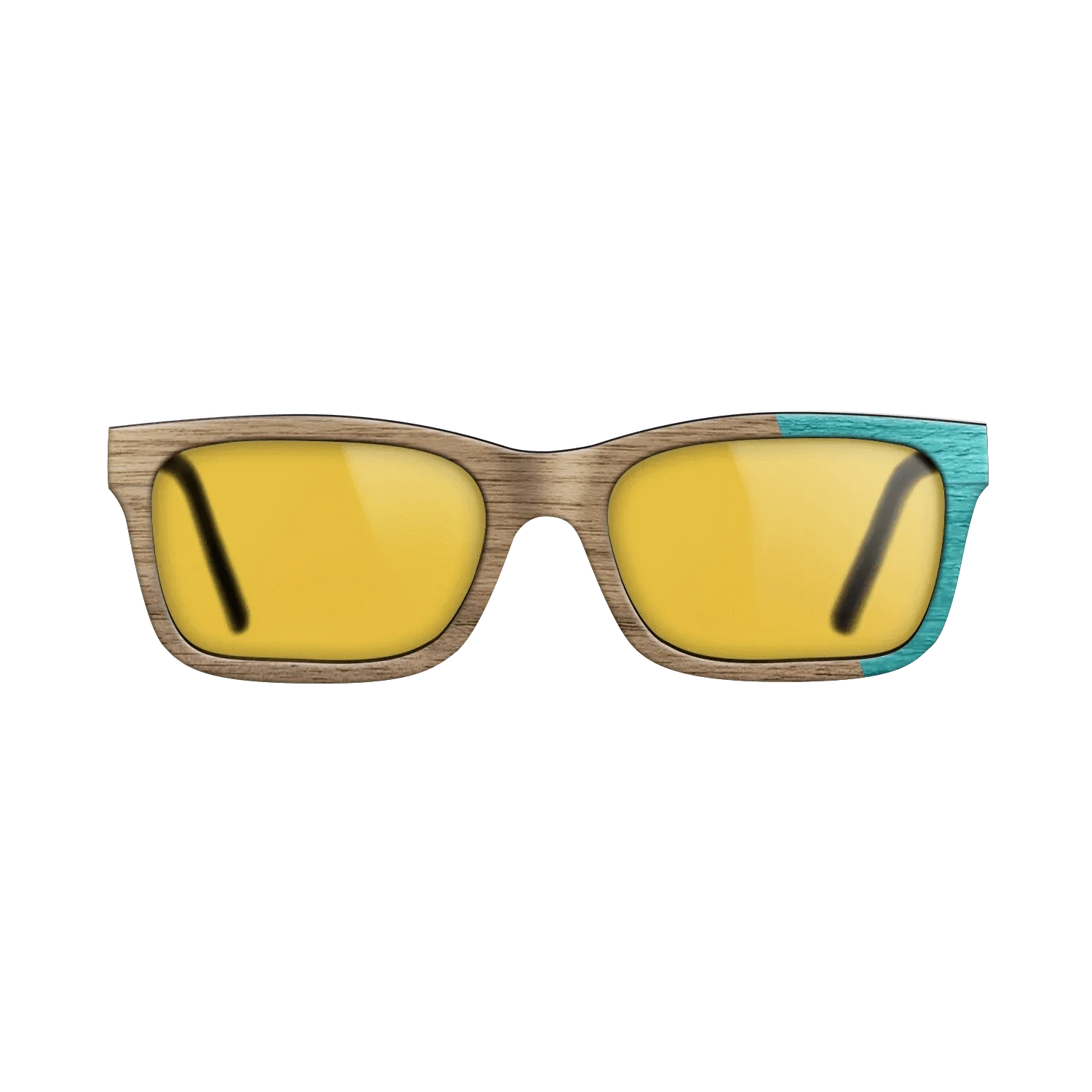 Walnut Turquoise Angle - The Sage - Rectangle - 2085  - Chroma - SIRIS wood optic
