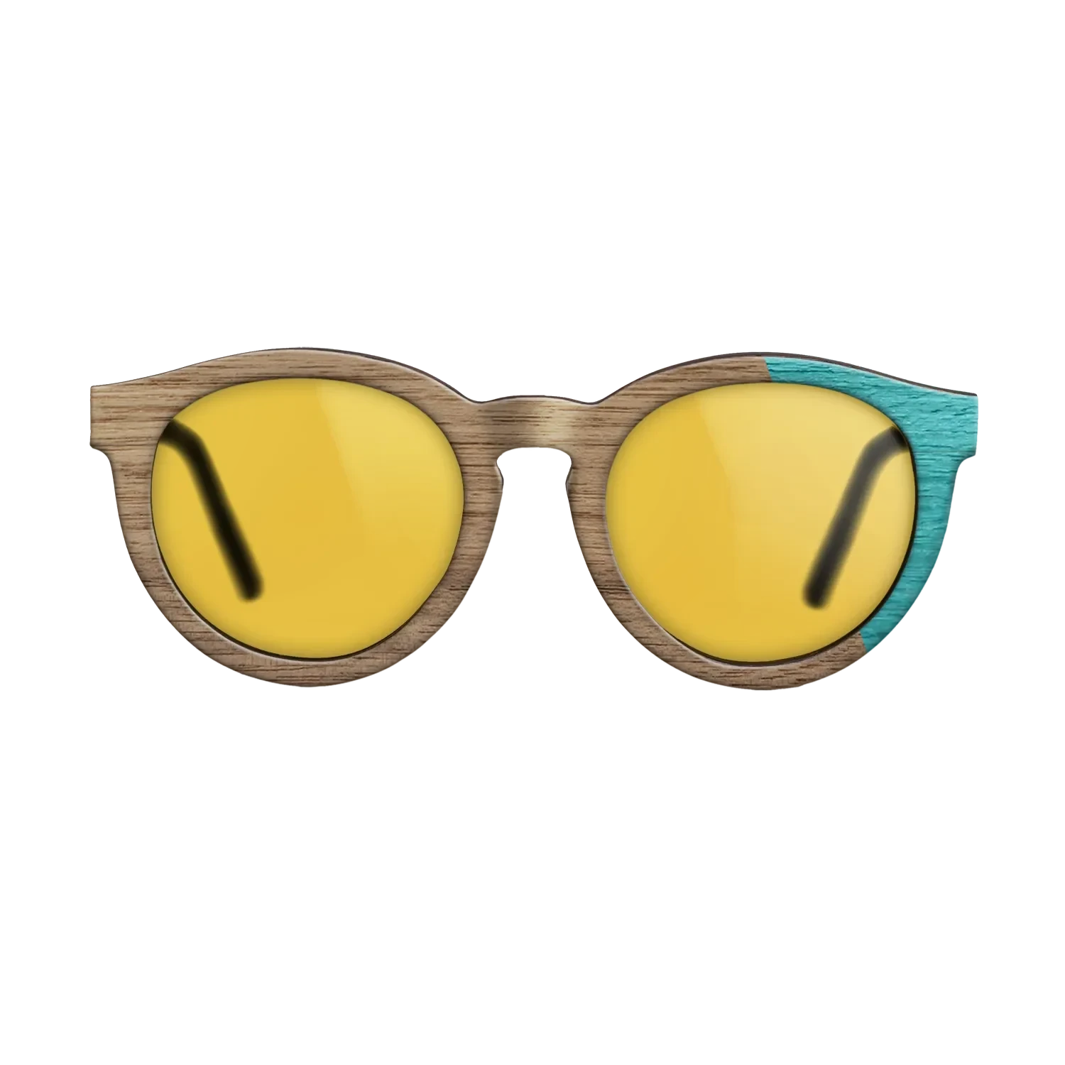 Walnut Turquoise Angle - The Rebel - Round - 2085  - Chroma - SIRIS wood optic