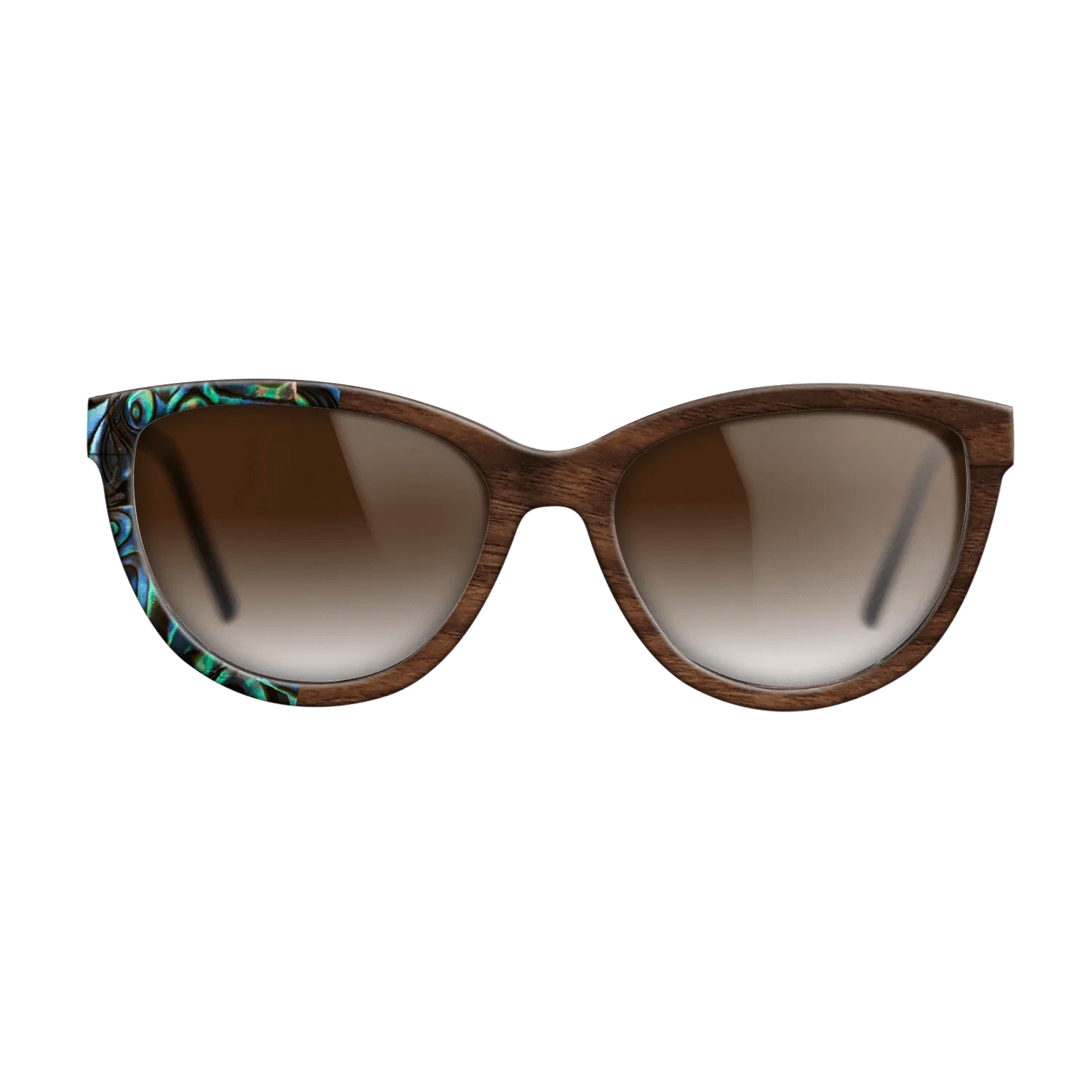 Olive Burl,Abalone Shell,Walnut Claro Dark,Italian Ebony: Patch - The Maiden - Cat - SIRIS wood optic