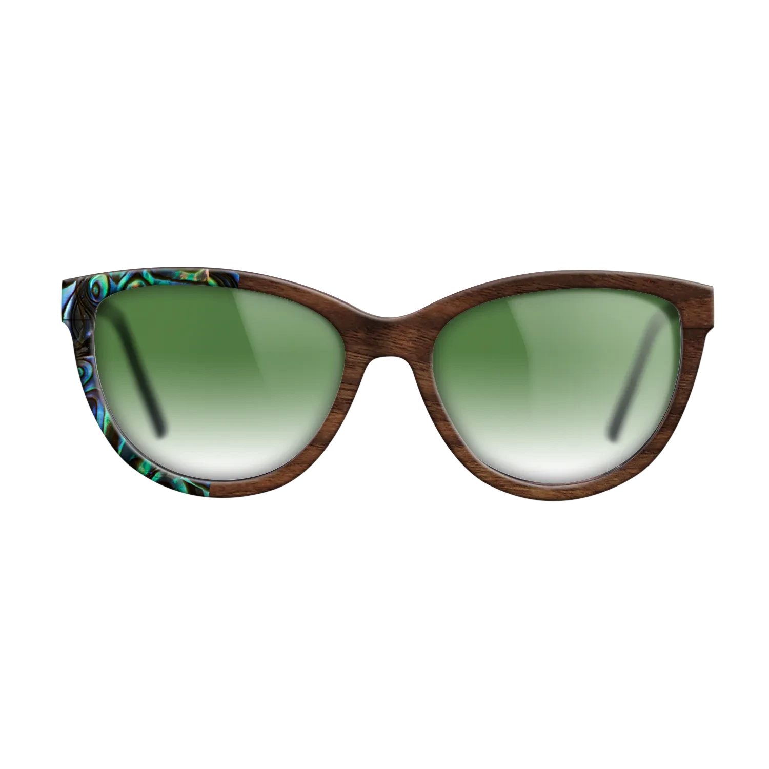 Olive Burl,Abalone Shell,Walnut Claro Dark,Italian Ebony: Patch - The Maiden - Cat - SIRIS wood optic