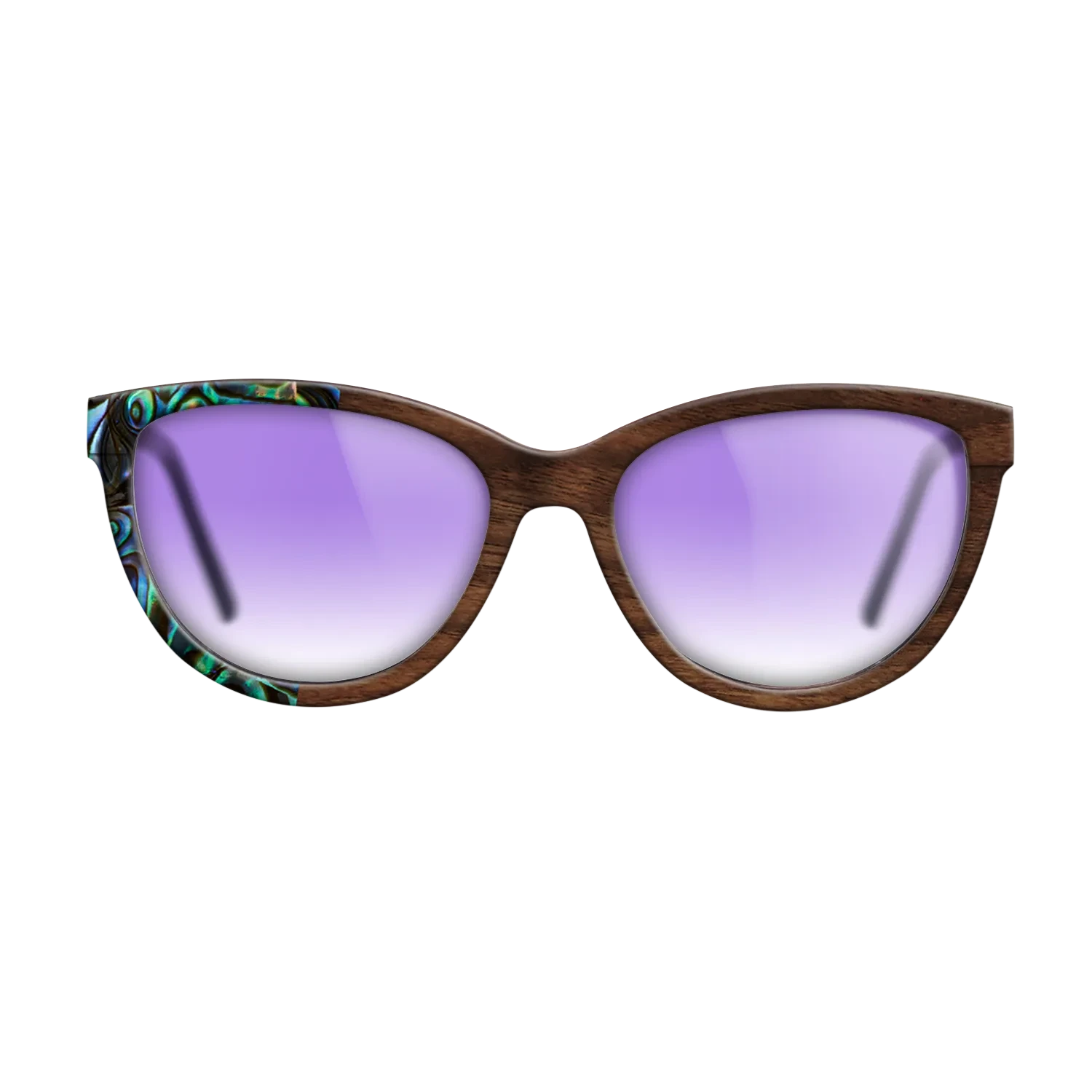 Olive Burl,Abalone Shell,Walnut Claro Dark,Italian Ebony: Patch - The Maiden - Cat - SIRIS wood optic