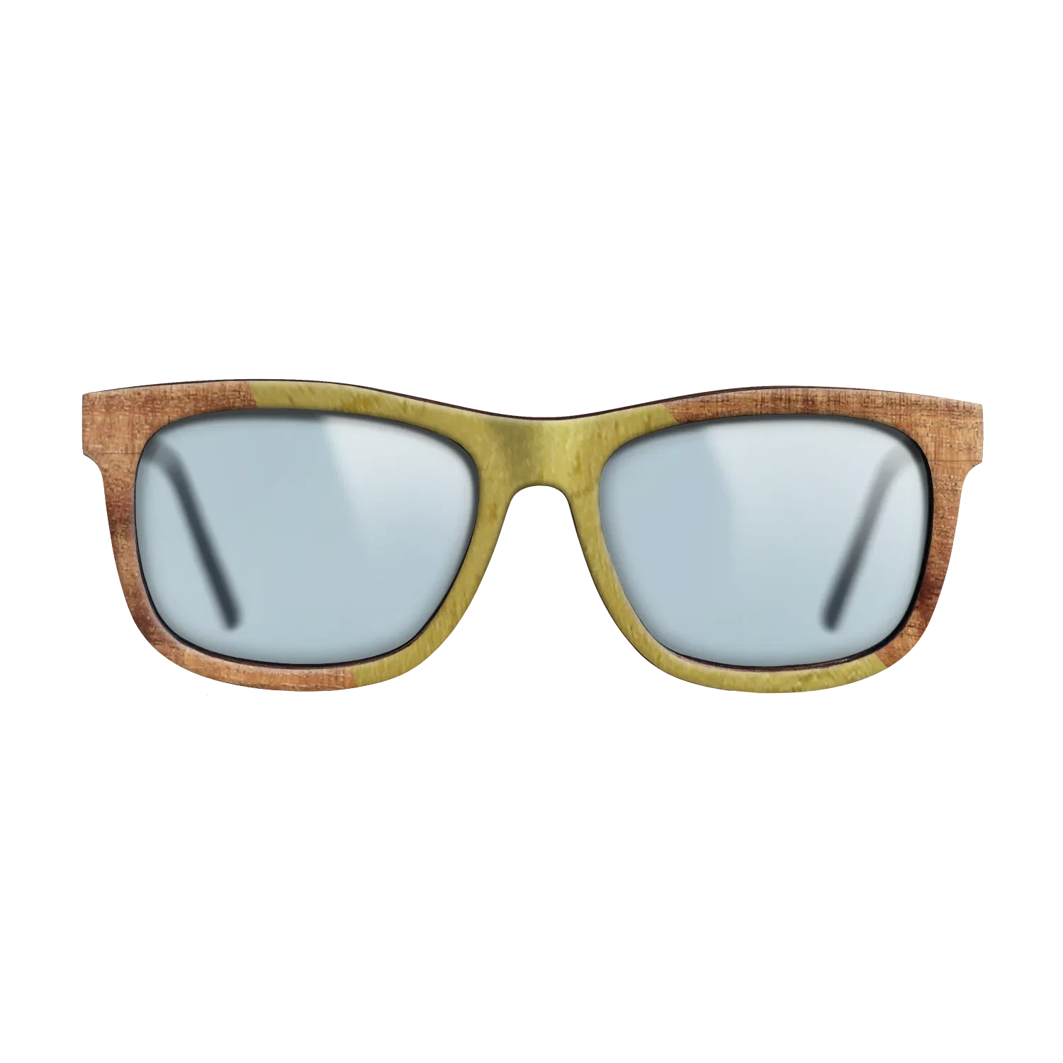 Walnut Burl,Poplar Dyed: Yellow,Koa: Angle Cut - The Hero - Square - SIRIS wood optic