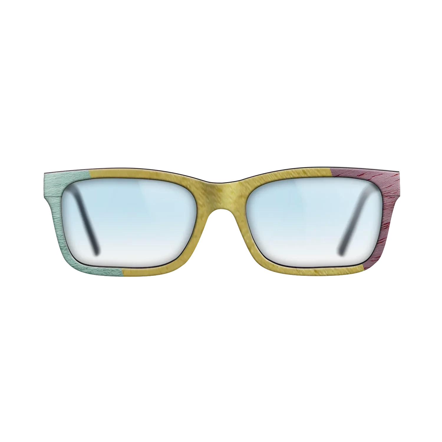 Poplar Dyed: Grey,Poplar Dyed: Yellow,Poplar Dyed: Red,Poplar Dyed: Purple: Angle Cut - The Sage - Rectangle - SIRIS wood optic