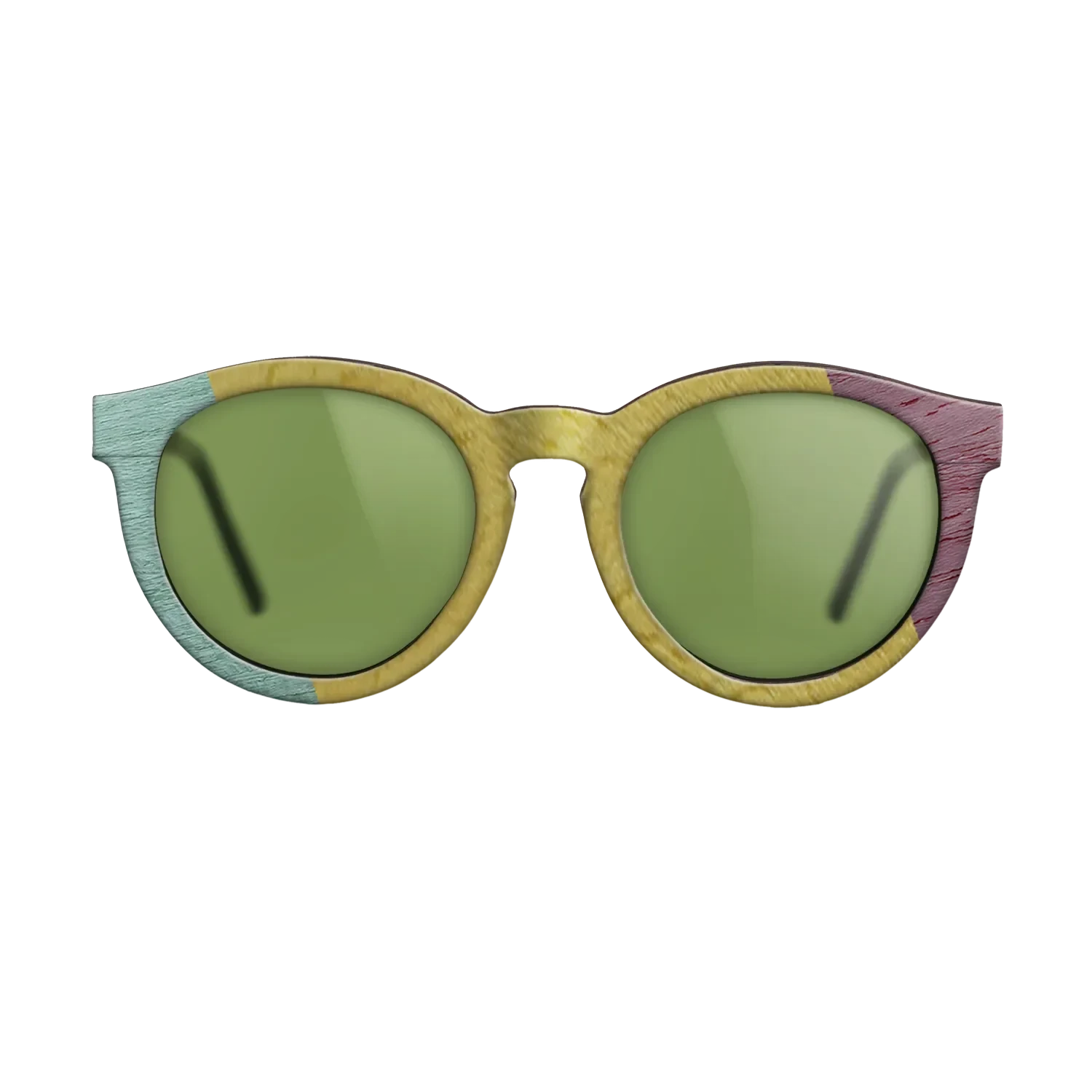 Poplar Dyed: Grey,Poplar Dyed: Yellow,Poplar Dyed: Red,Poplar Dyed: Purple: Angle Cut - The Rebel - Round - SIRIS wood optic