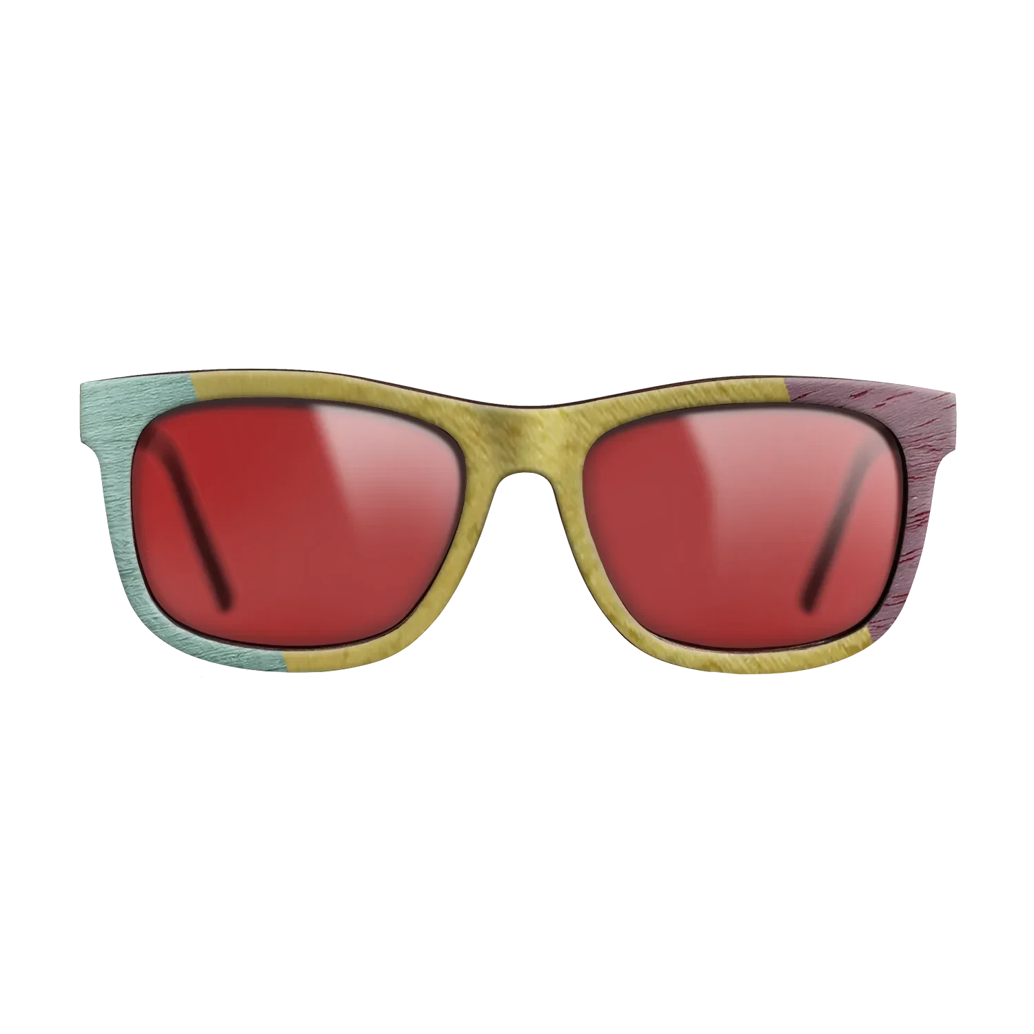 Poplar Dyed: Grey,Poplar Dyed: Yellow,Poplar Dyed: Red,Poplar Dyed: Purple: Angle Cut - The Hero - Square - SIRIS wood optic