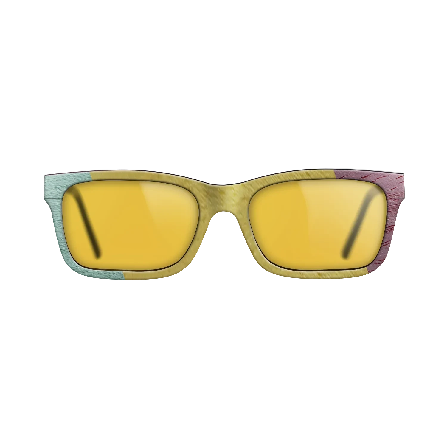 Poplar Dyed: Grey,Poplar Dyed: Yellow,Poplar Dyed: Red,Poplar Dyed: Purple: Angle Cut - The Sage - Rectangle - SIRIS wood optic