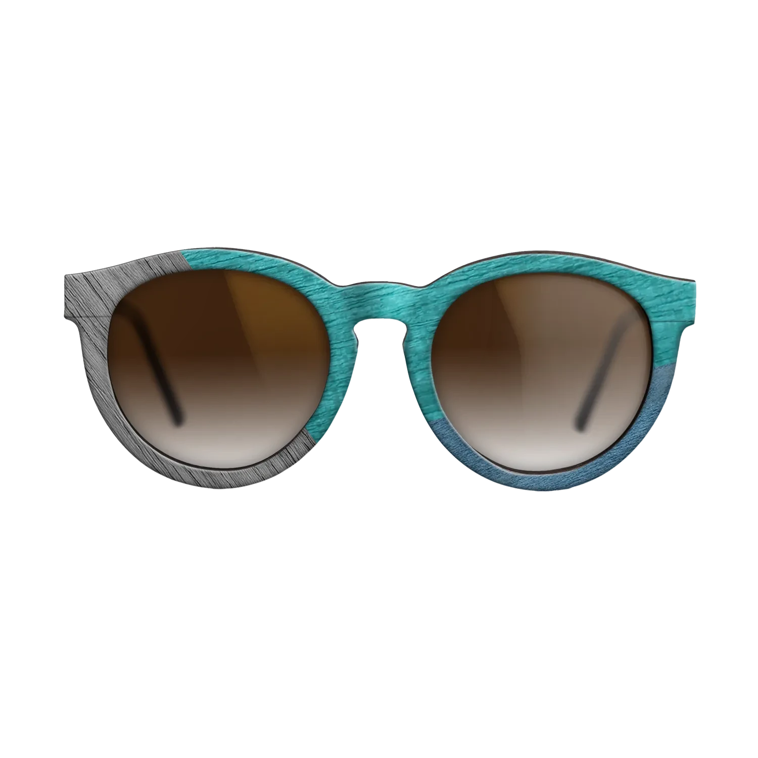Poplar Dyed: Blue Denim,Poplar Dyed: Turquoise,Poplar Dyed: Grey,Poplar Dyed: Red: Angle Cut - The Rebel - Round - SIRIS wood optic