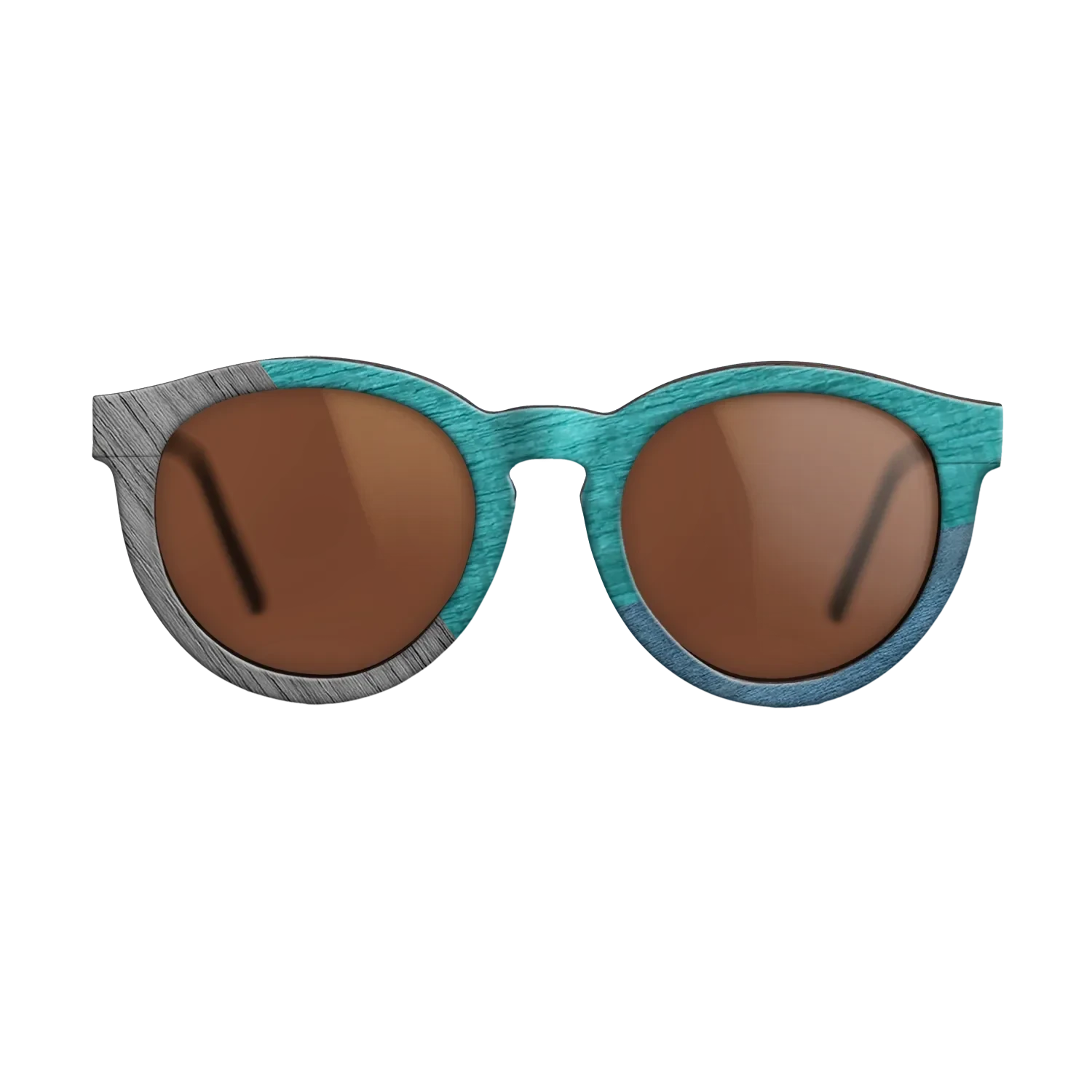 Poplar Dyed: Blue Denim,Poplar Dyed: Turquoise,Poplar Dyed: Grey,Poplar Dyed: Red: Angle Cut - The Rebel - Round - SIRIS wood optic