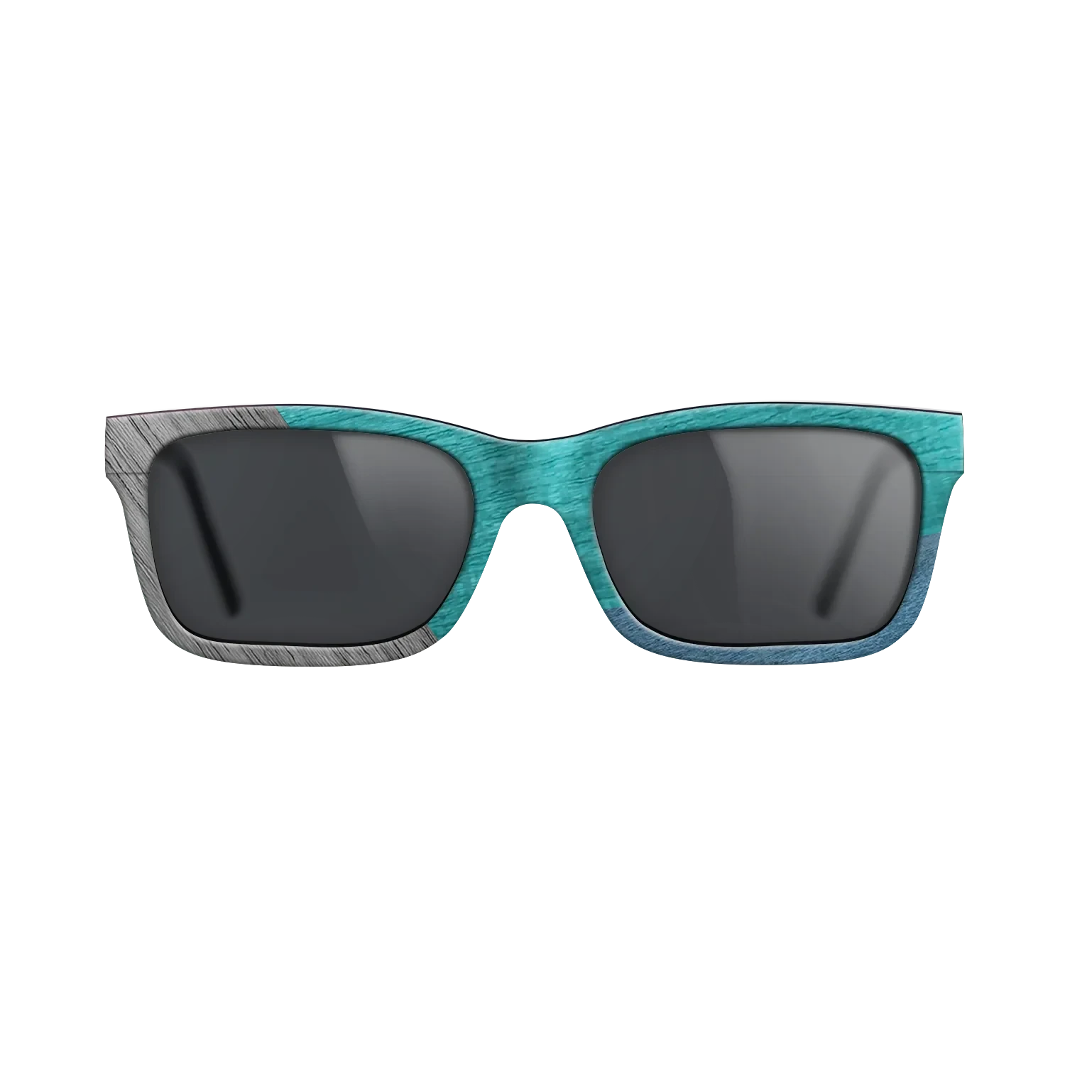 Poplar Dyed: Blue Denim,Poplar Dyed: Turquoise,Poplar Dyed: Grey,Poplar Dyed: Red: Angle Cut - The Sage - Rectangle - SIRIS wood optic