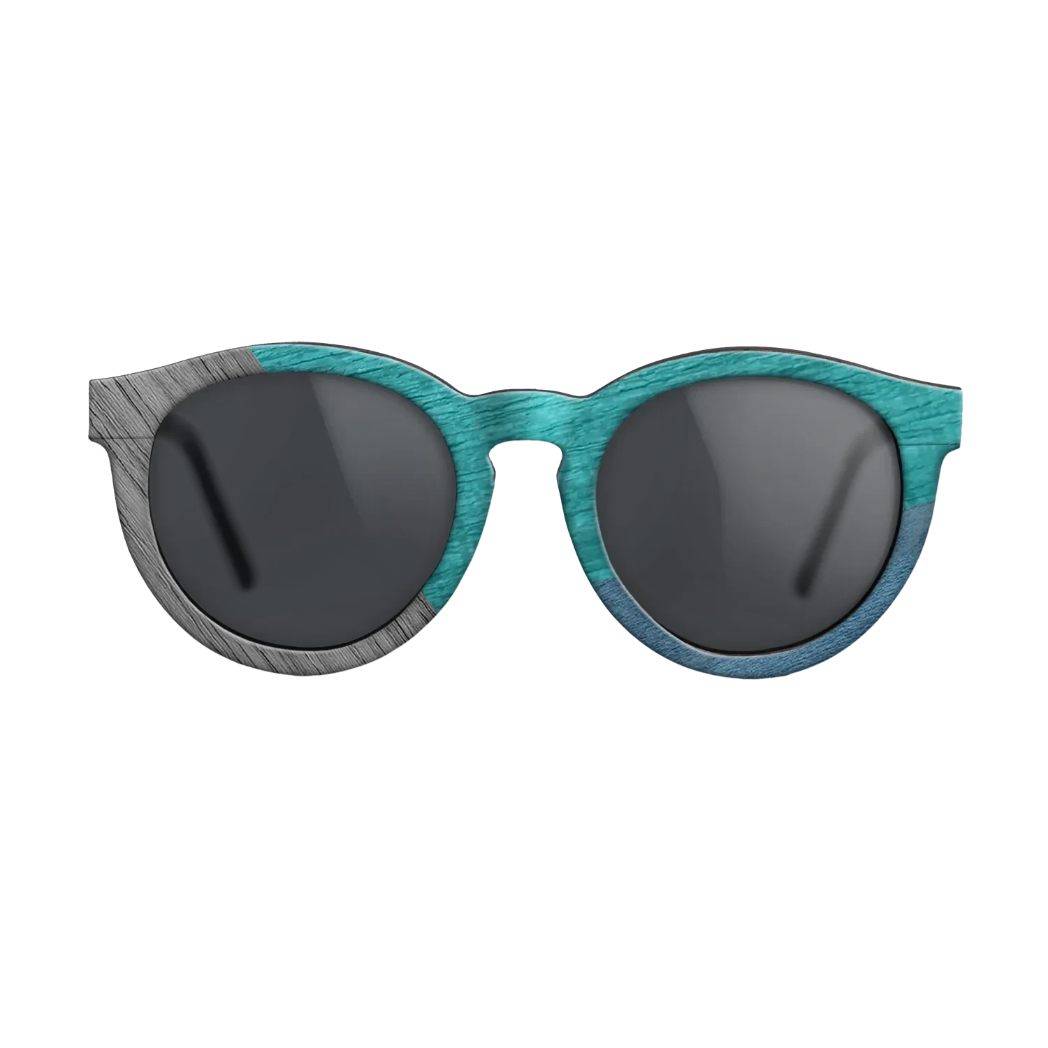 Poplar Dyed: Blue Denim,Poplar Dyed: Turquoise,Poplar Dyed: Grey,Poplar Dyed: Red: Angle Cut - The Rebel - Round - SIRIS wood optic