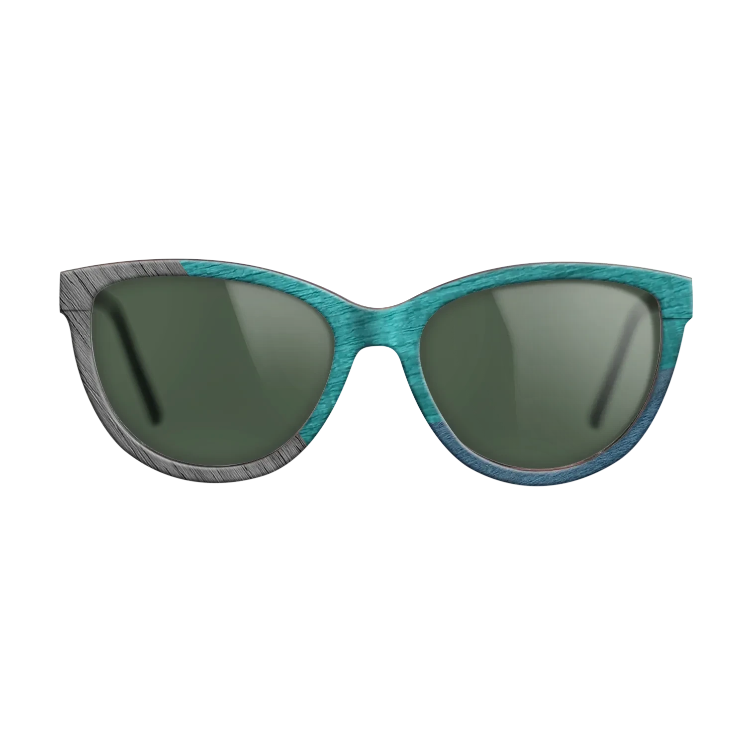 Poplar Dyed: Blue Denim,Poplar Dyed: Turquoise,Poplar Dyed: Grey,Poplar Dyed: Red: Angle Cut - The Maiden - Cat - SIRIS wood optic
