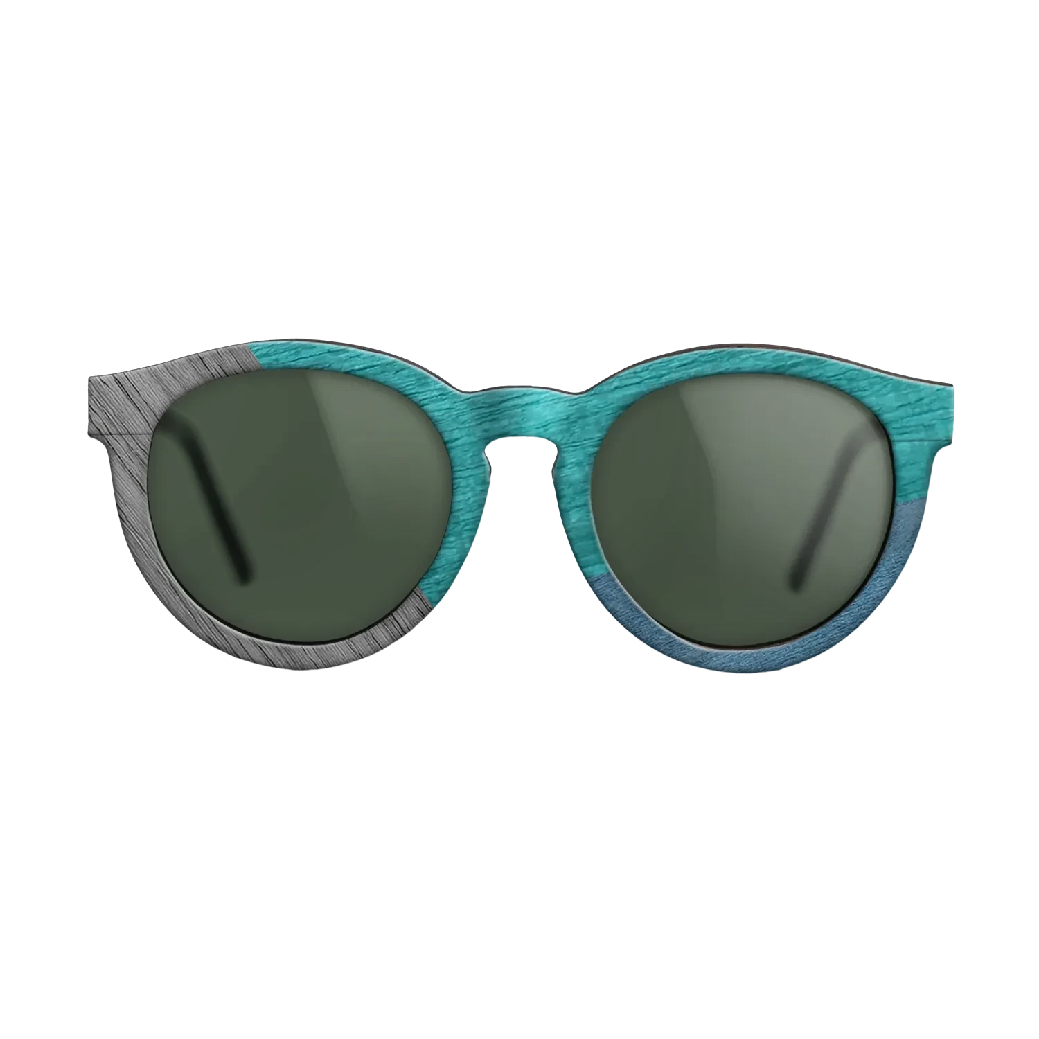 Poplar Dyed: Blue Denim,Poplar Dyed: Turquoise,Poplar Dyed: Grey,Poplar Dyed: Red: Angle Cut - The Rebel - Round - SIRIS wood optic