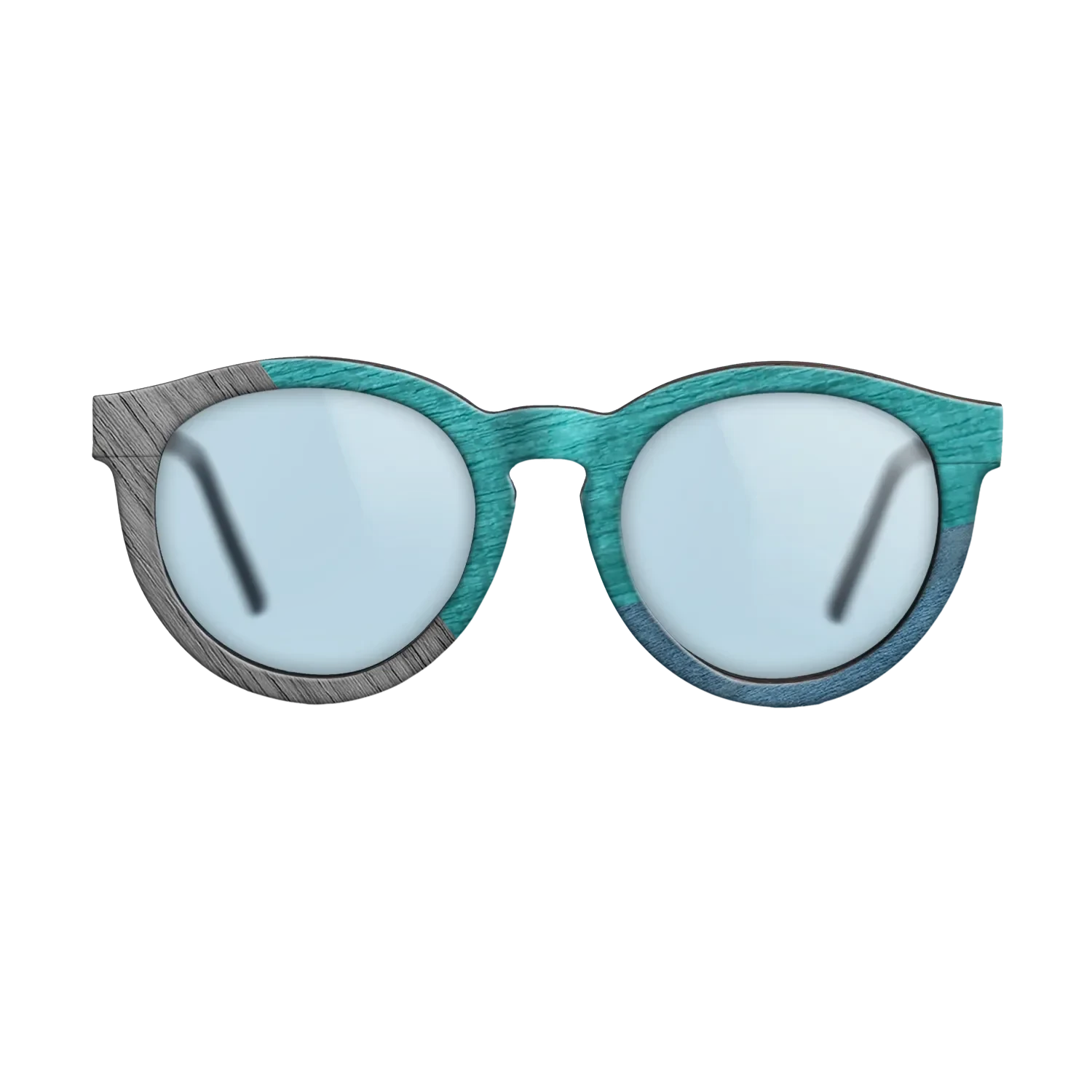 Poplar Dyed: Blue Denim,Poplar Dyed: Turquoise,Poplar Dyed: Grey,Poplar Dyed: Red: Angle Cut - The Rebel - Round - SIRIS wood optic