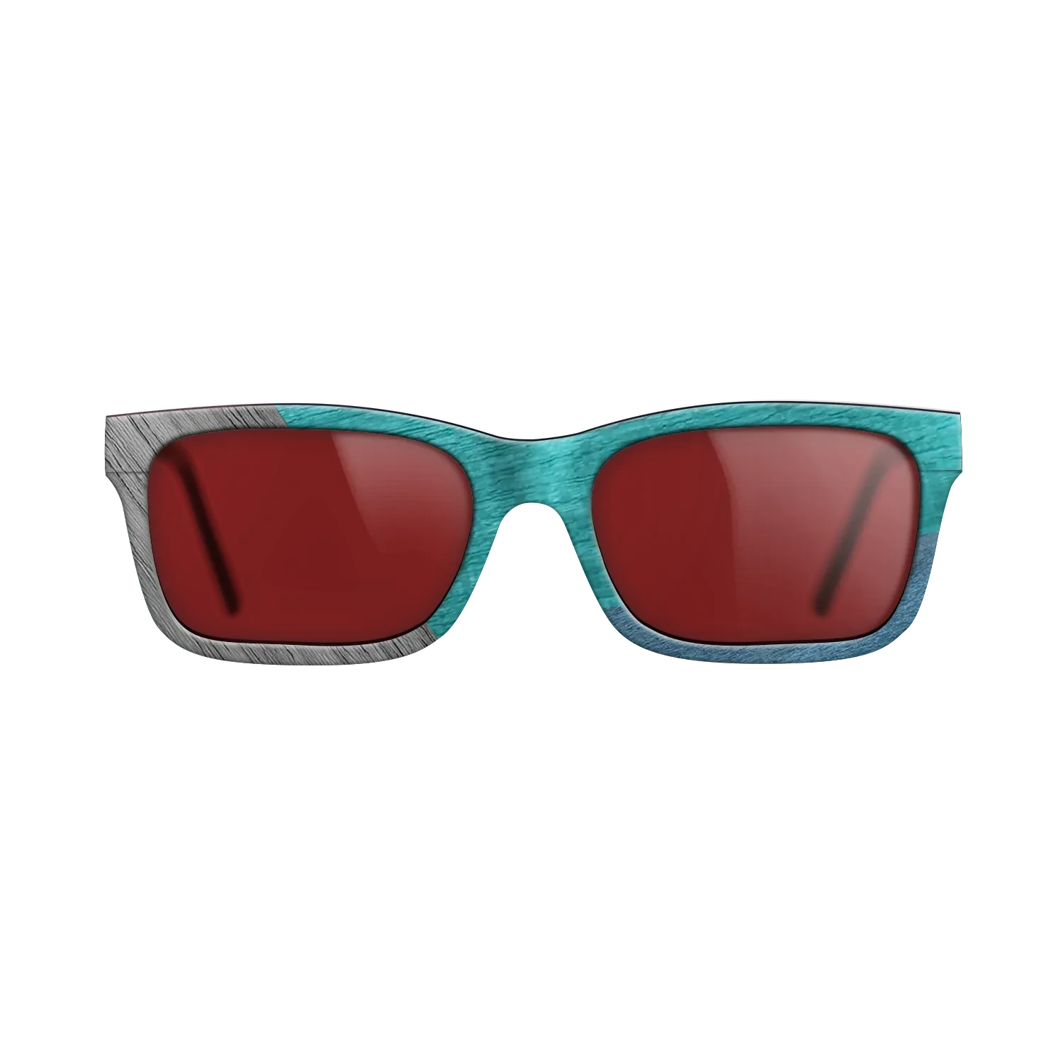 Poplar Dyed: Blue Denim,Poplar Dyed: Turquoise,Poplar Dyed: Grey,Poplar Dyed: Red: Angle Cut - The Sage - Rectangle - SIRIS wood optic