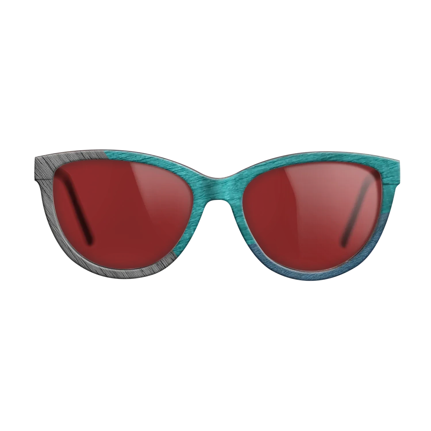 Poplar Dyed: Blue Denim,Poplar Dyed: Turquoise,Poplar Dyed: Grey,Poplar Dyed: Red: Angle Cut - The Maiden - Cat - SIRIS wood optic