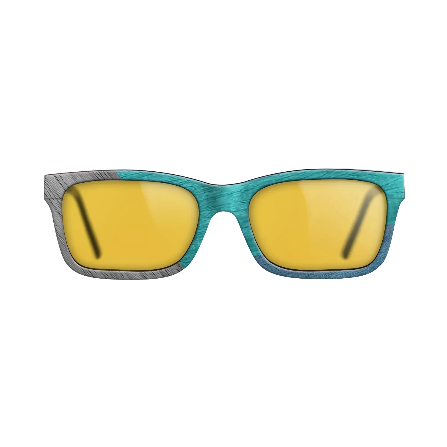 Poplar Dyed: Blue Denim,Poplar Dyed: Turquoise,Poplar Dyed: Grey,Poplar Dyed: Red: Angle Cut - The Sage - Rectangle - SIRIS wood optic