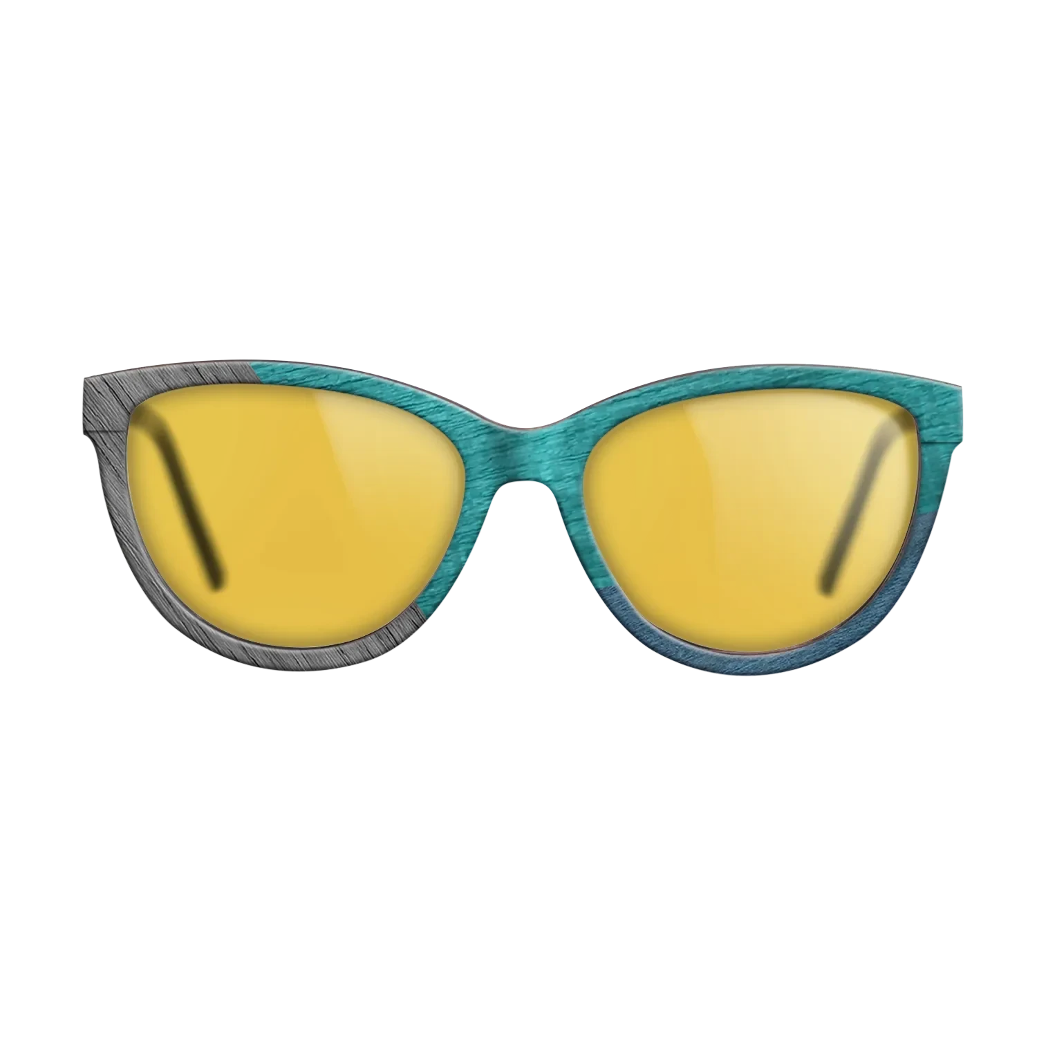 Poplar Dyed: Blue Denim,Poplar Dyed: Turquoise,Poplar Dyed: Grey,Poplar Dyed: Red: Angle Cut - The Maiden - Cat - SIRIS wood optic