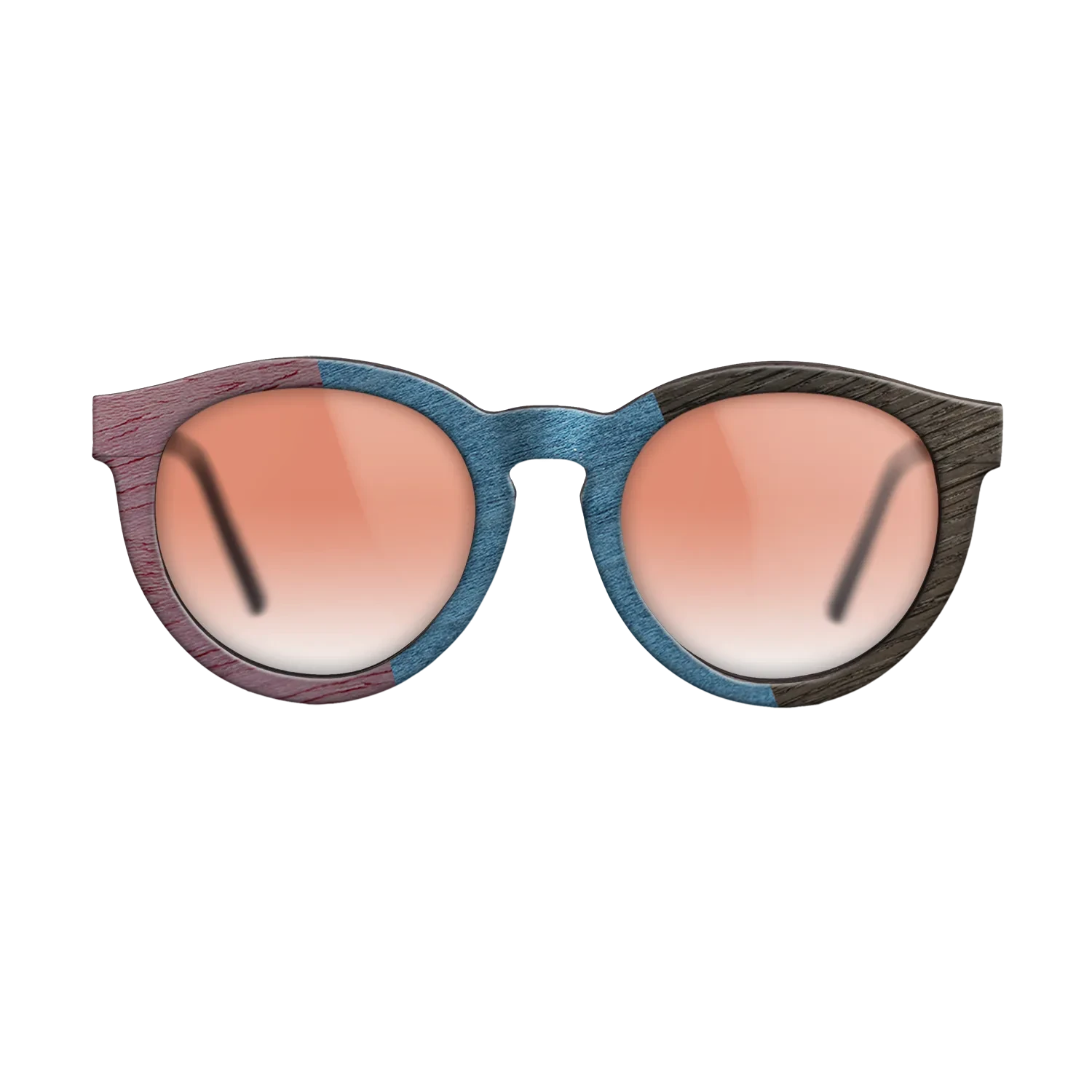 Poplar Dyed: Yellow,Poplar Dyed: Blue Denim,Poplar Dyed: Purple,Fumed Oak: Angle Cut - The Rebel - Round - SIRIS wood optic