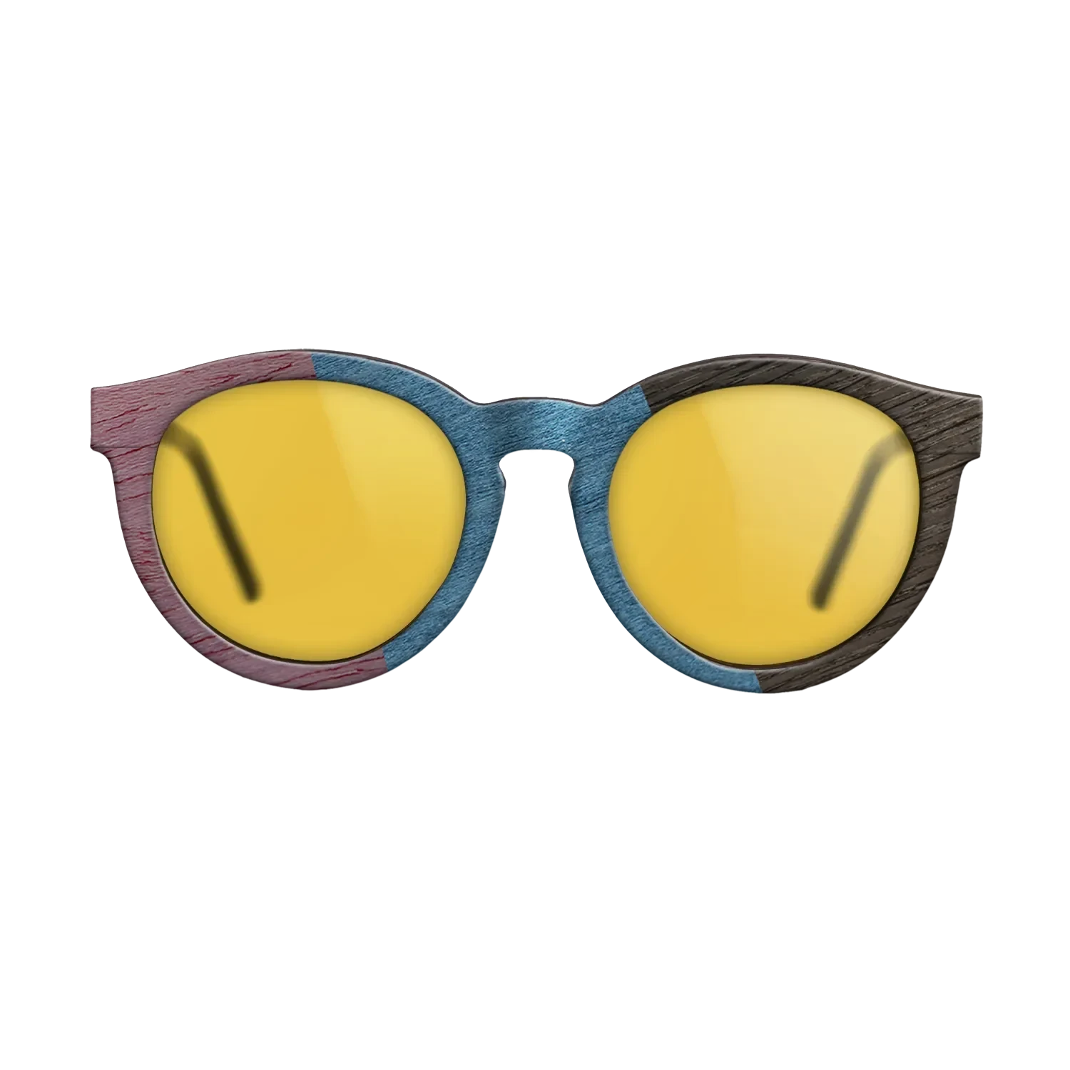 Poplar Dyed: Yellow,Poplar Dyed: Blue Denim,Poplar Dyed: Purple,Fumed Oak: Angle Cut - The Rebel - Round - SIRIS wood optic
