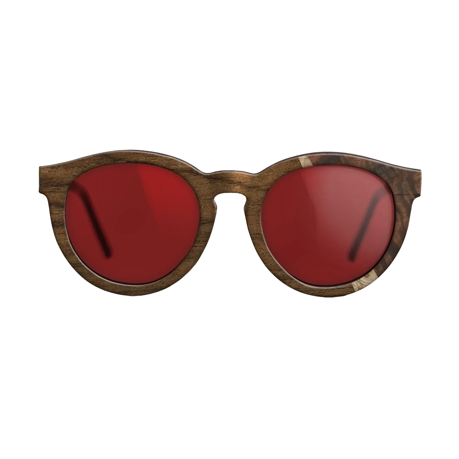 Ziricote Dark Quartered,Olive Burl,Fumed Eucalyptus: Wedge - The Rebel - Round - SIRIS wood optic