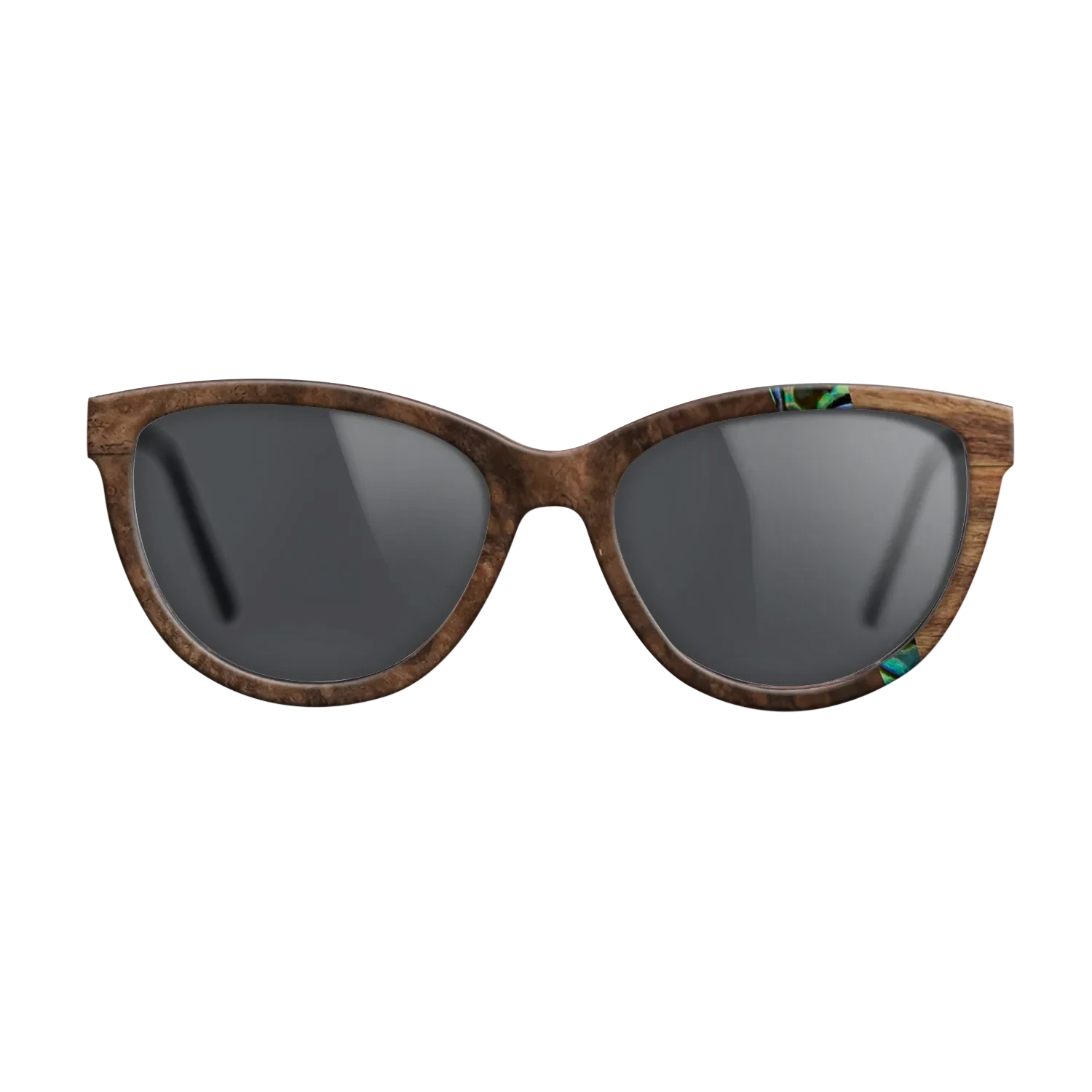Walnut Burl,Abalone Shell,Santos Rosewood Dark: Wedge - The Maiden - Cat - SIRIS wood optic