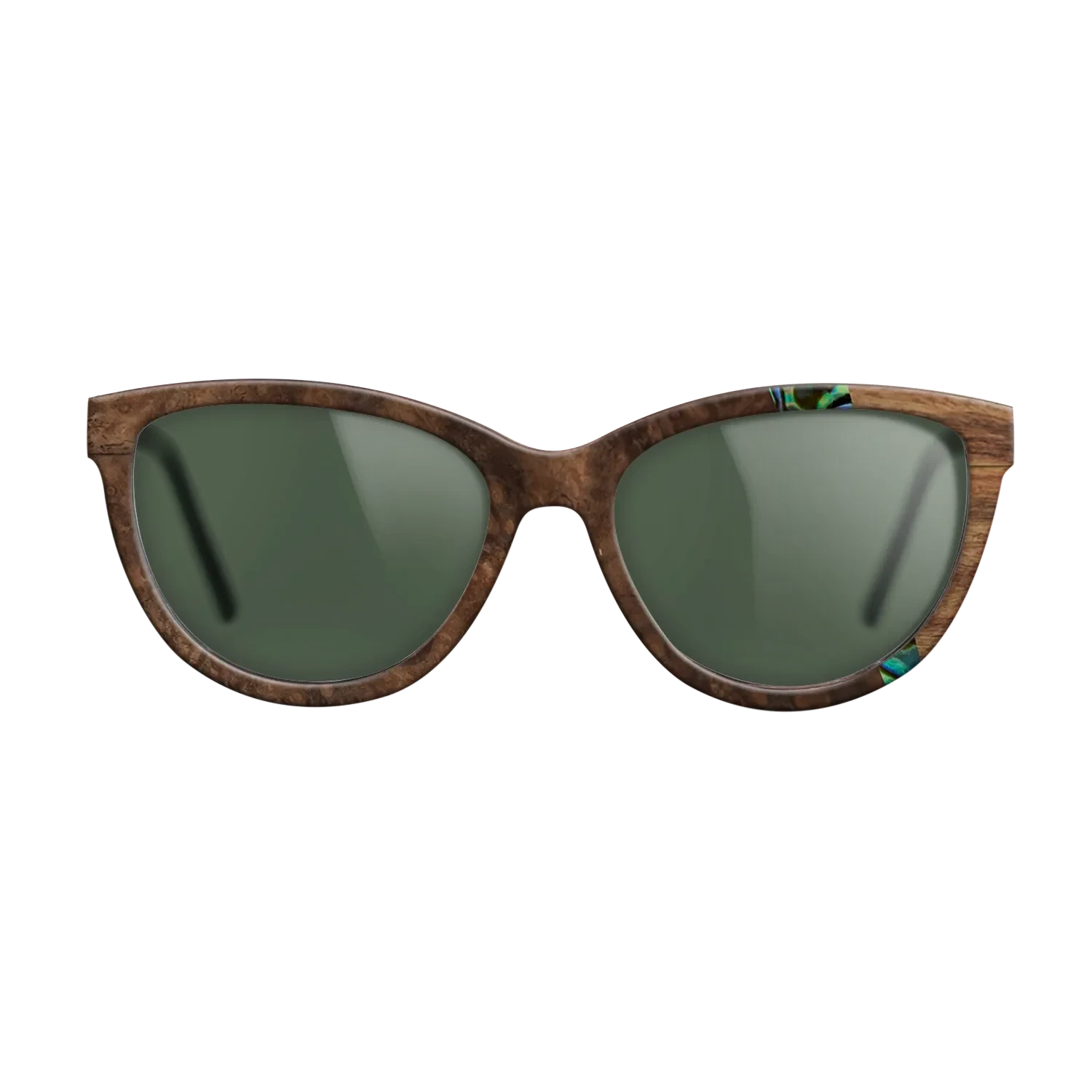 Walnut Burl,Abalone Shell,Santos Rosewood Dark: Wedge - The Maiden - Cat - SIRIS wood optic