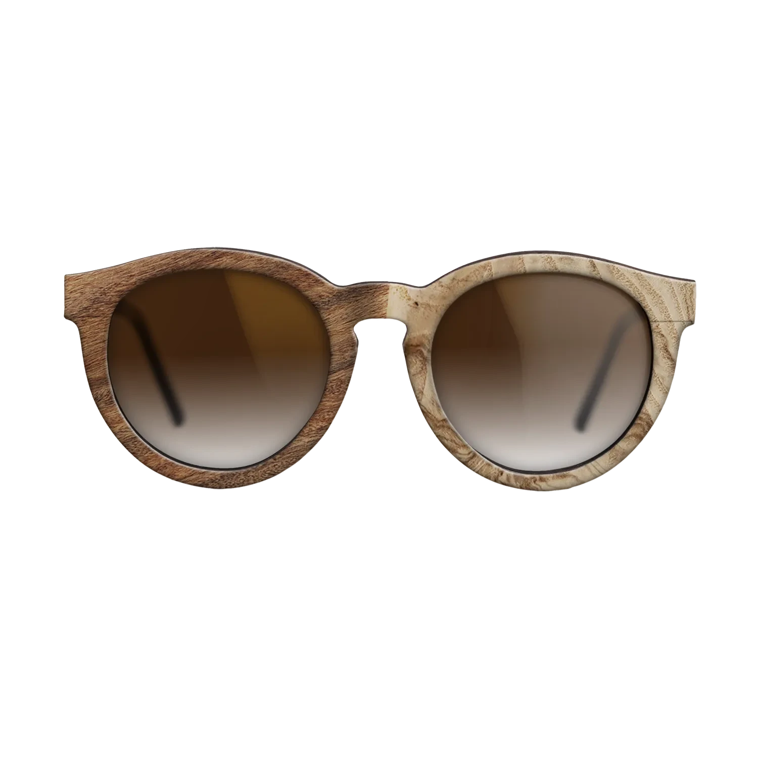 Ziricote Light Quartered,Santos Rosewood Light,Olive Burl: Patch - The Rebel - Round - SIRIS wood optic