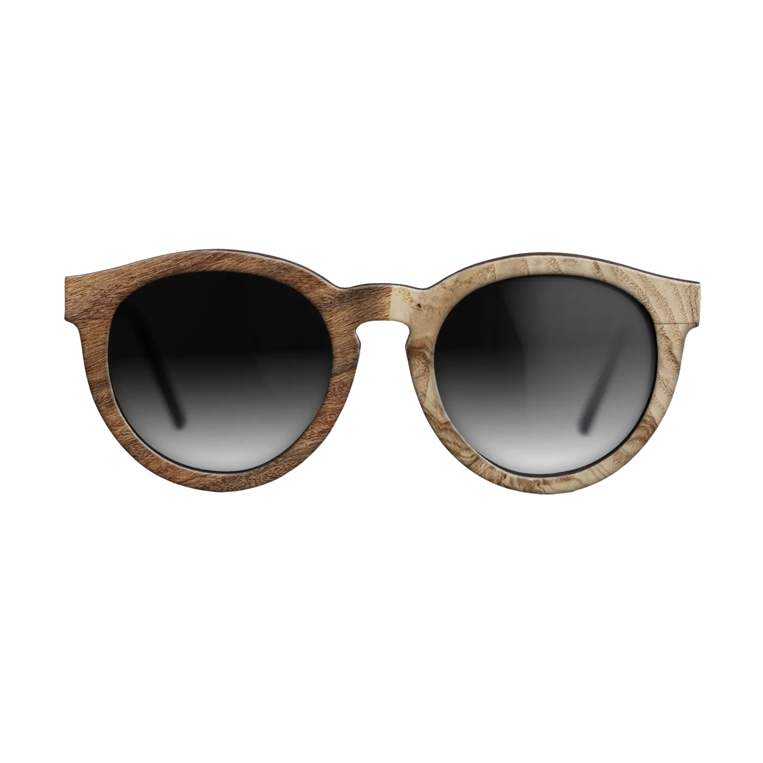 Ziricote Light Quartered,Santos Rosewood Light,Olive Burl: Patch - The Rebel - Round - SIRIS wood optic