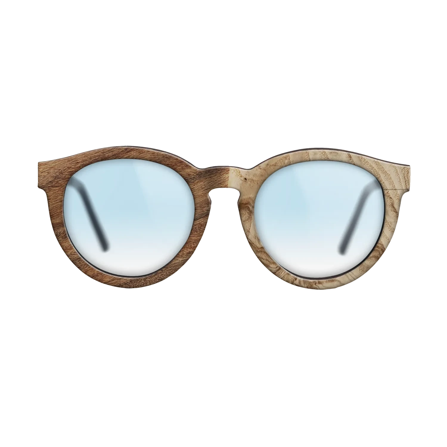 Ziricote Light Quartered,Santos Rosewood Light,Olive Burl: Patch - The Rebel - Round - SIRIS wood optic