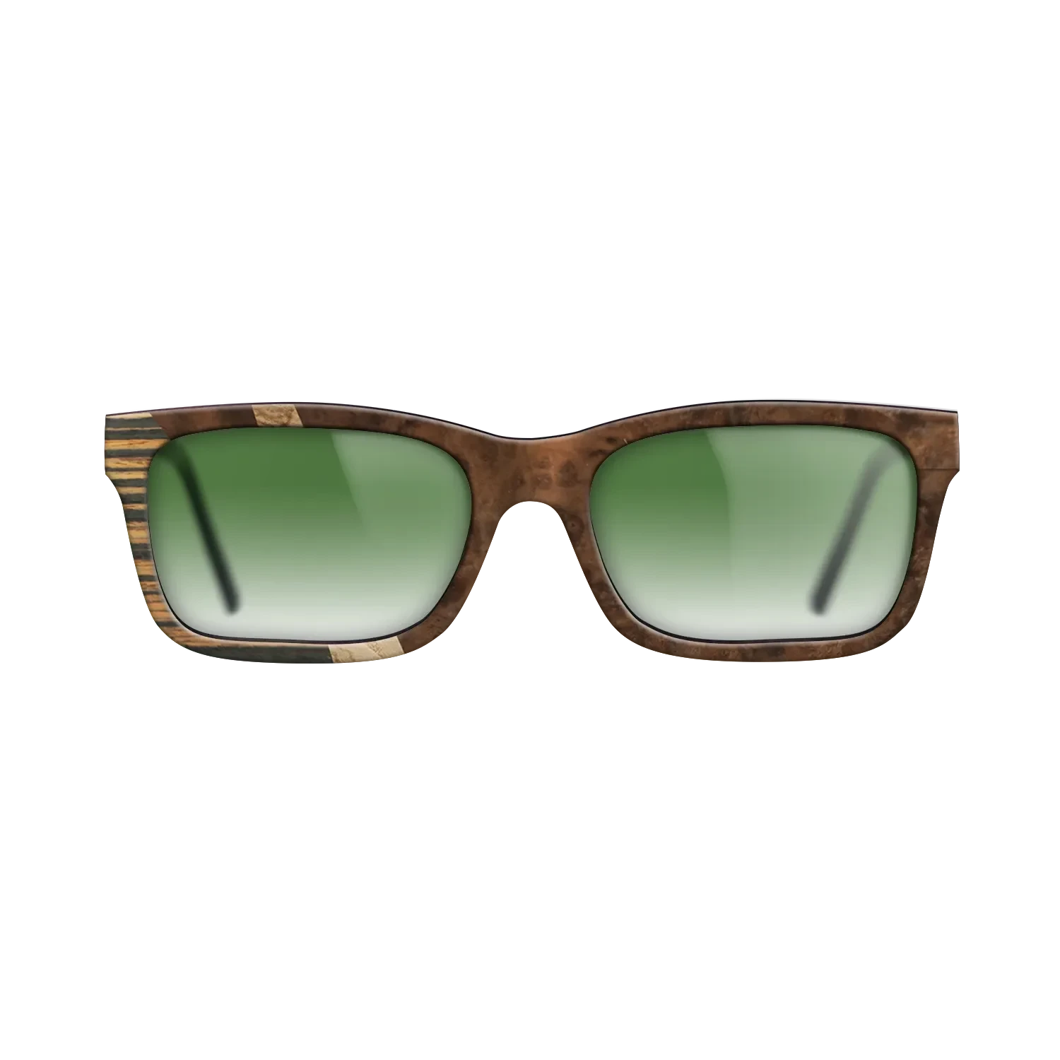 Walnut Burl,Italian Ebony,Olive Burl: Wedge - The Sage - Rectangle - SIRIS wood optic