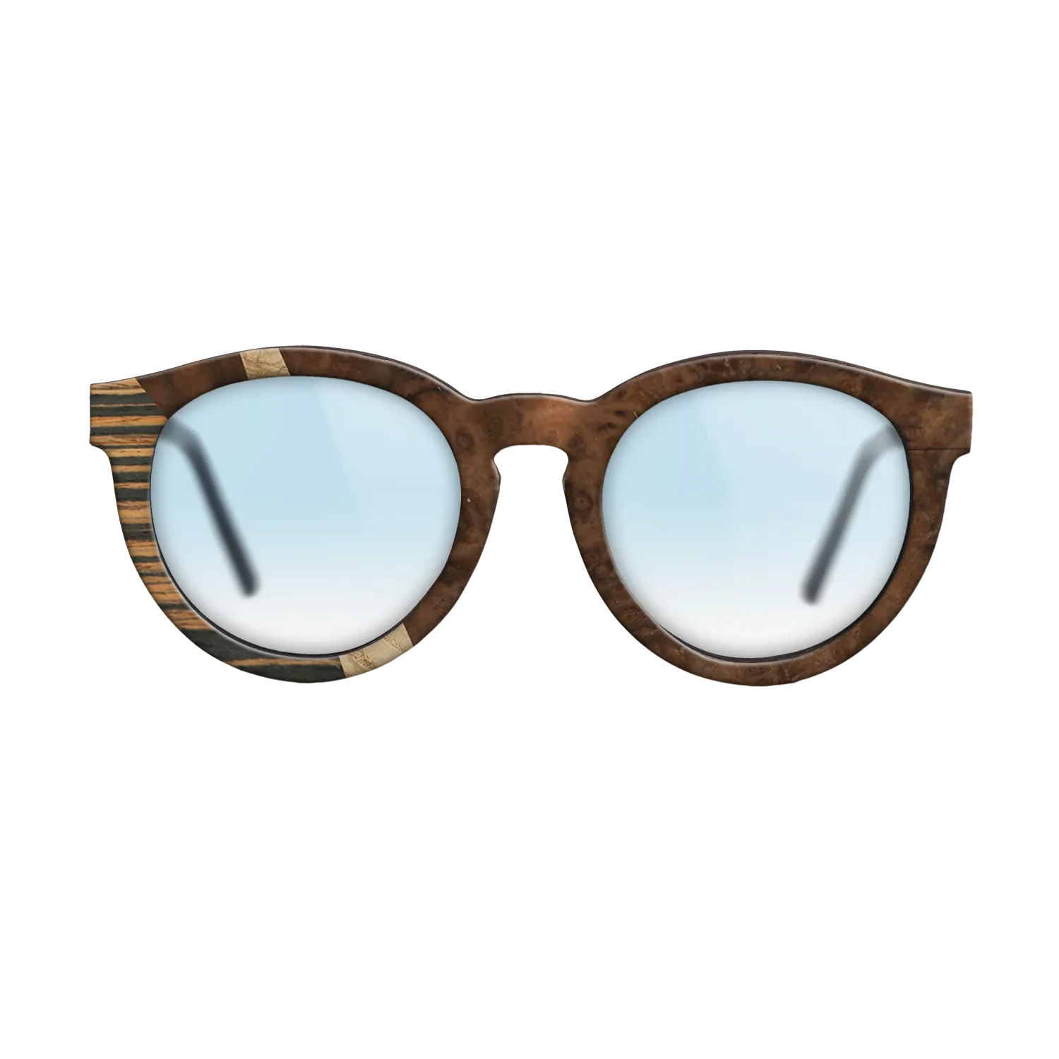 Walnut Burl,Italian Ebony,Olive Burl: Wedge - The Rebel - Round - SIRIS wood optic