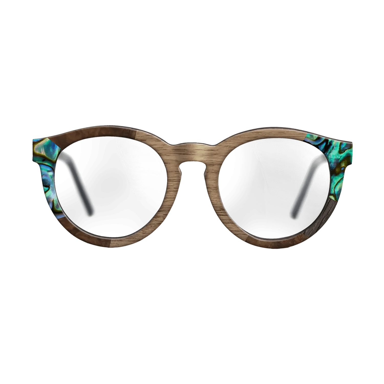 Ziricote Dark Quartered,Abalone Shell,Walnut: Straight Grain,Fumed Oak: Mosaic - The Rebel - Round - SIRIS wood optic