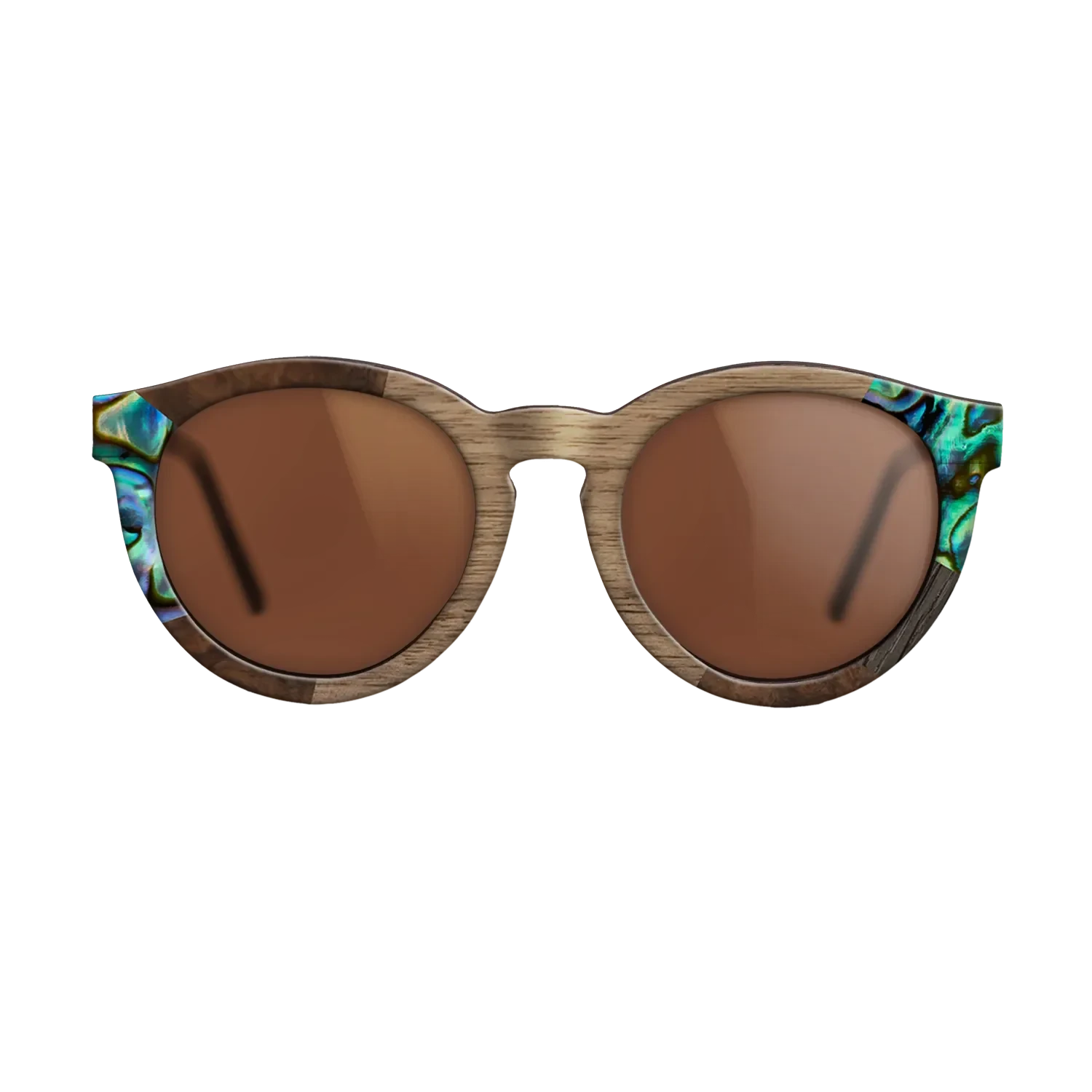 Ziricote Dark Quartered,Abalone Shell,Walnut: Straight Grain,Fumed Oak: Mosaic - The Rebel - Round - SIRIS wood optic