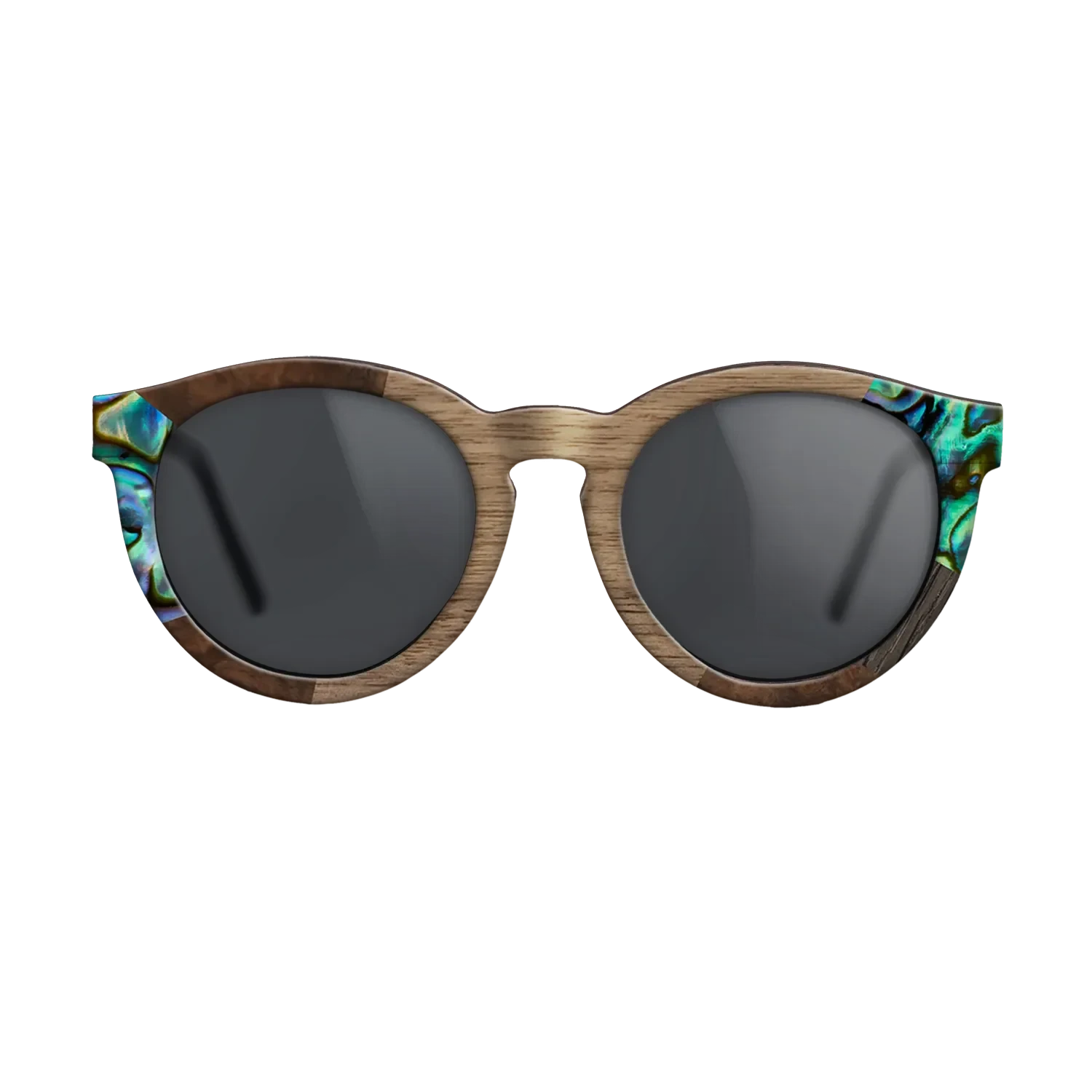 Ziricote Dark Quartered,Abalone Shell,Walnut: Straight Grain,Fumed Oak: Mosaic - The Rebel - Round - SIRIS wood optic
