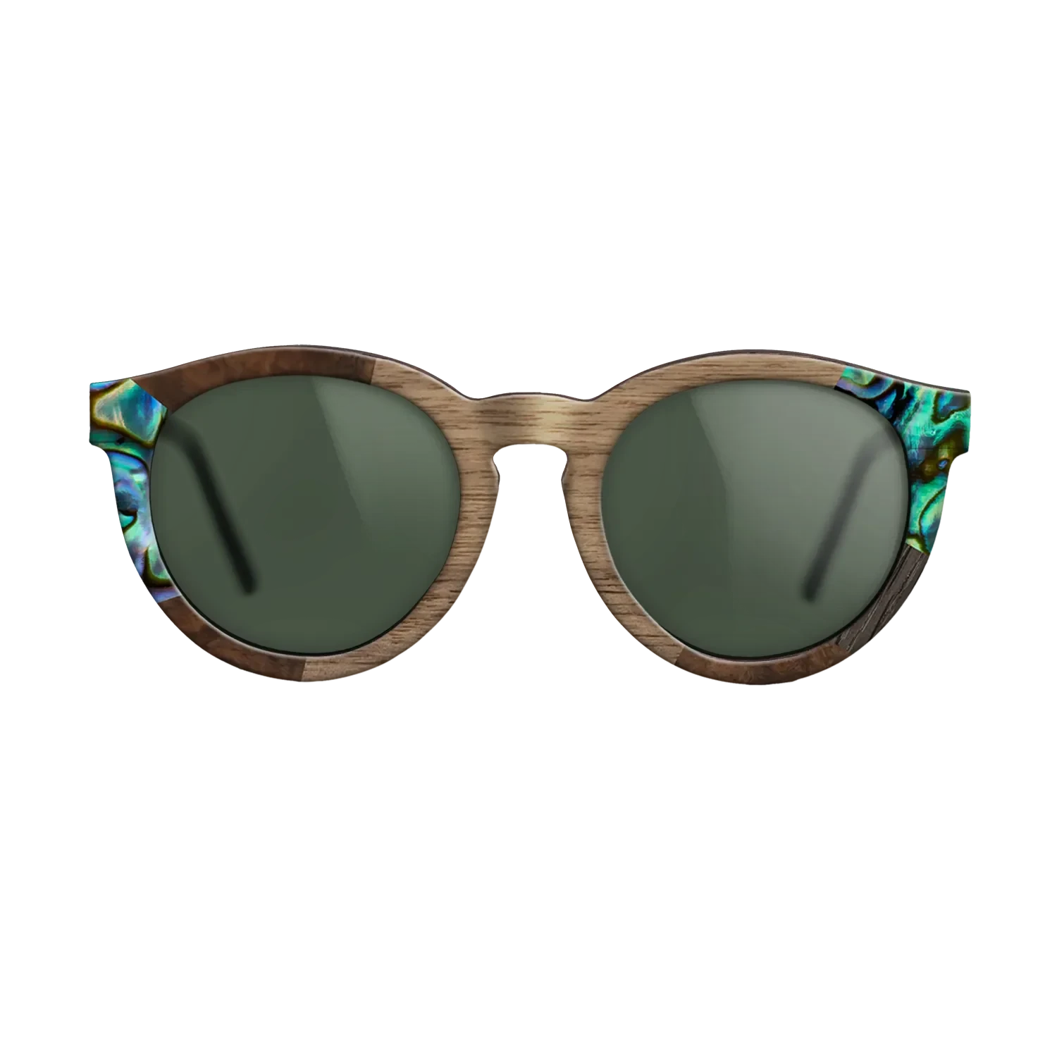 Ziricote Dark Quartered,Abalone Shell,Walnut: Straight Grain,Fumed Oak: Mosaic - The Rebel - Round - SIRIS wood optic