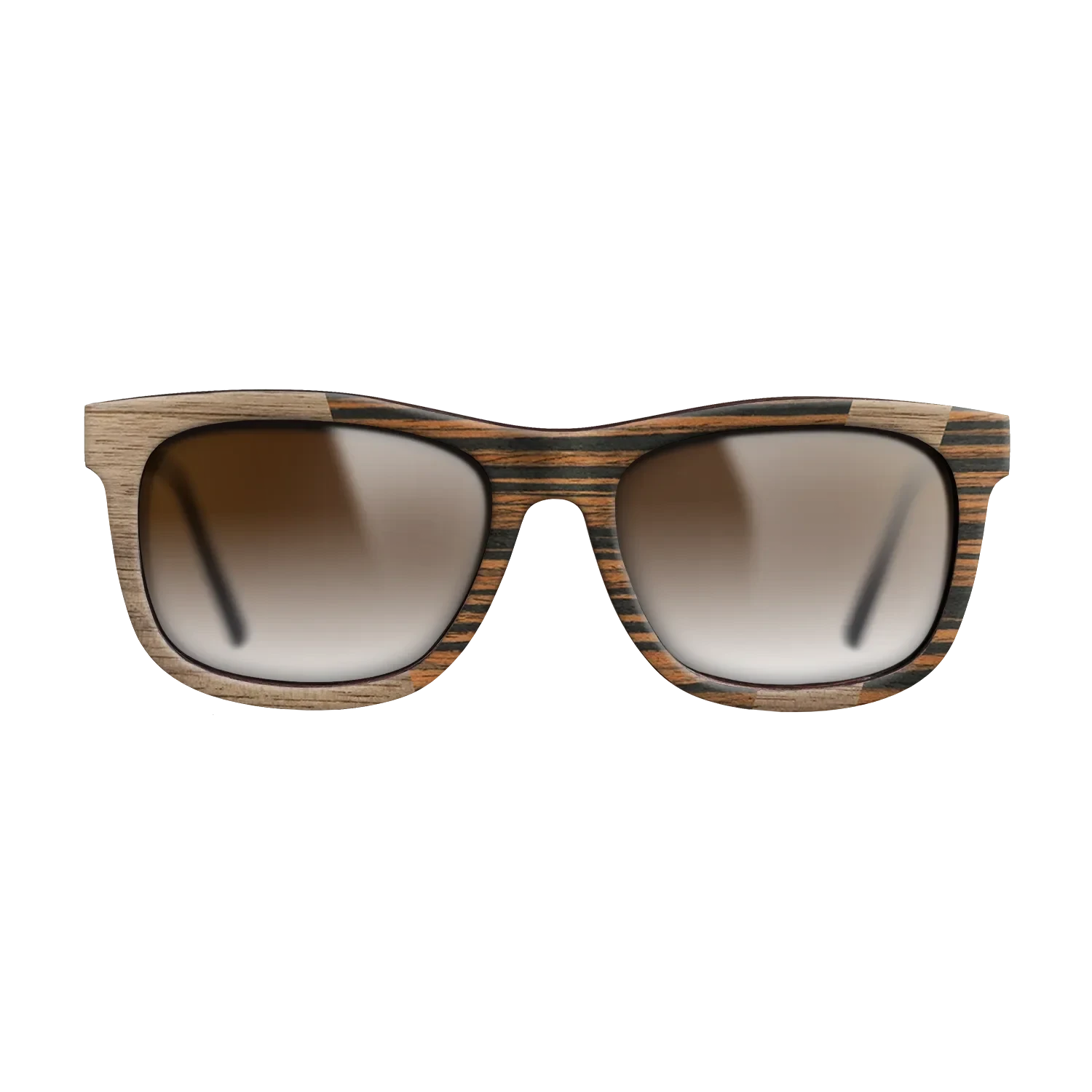 Walnut: Straight Grain,Italian Ebony: Angle Cut - The Hero - Square - SIRIS wood optic