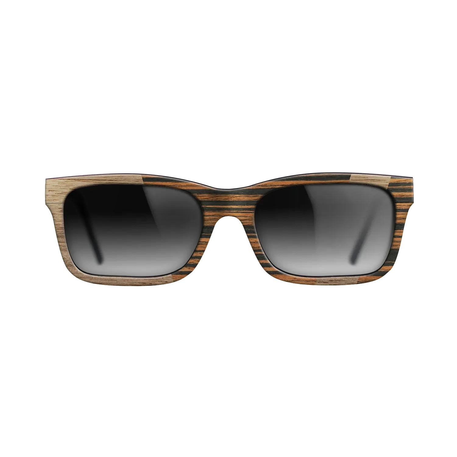 Walnut: Straight Grain,Italian Ebony: Angle Cut - The Sage - Rectangle - SIRIS wood optic