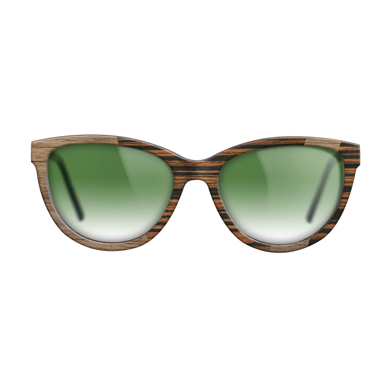 Walnut: Straight Grain,Italian Ebony: Angle Cut - The Maiden - Cat - SIRIS wood optic