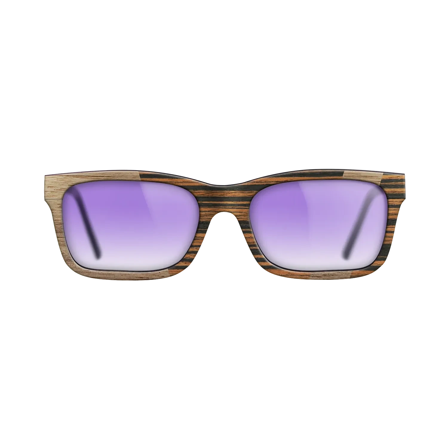 Walnut: Straight Grain,Italian Ebony: Angle Cut - The Sage - Rectangle - SIRIS wood optic
