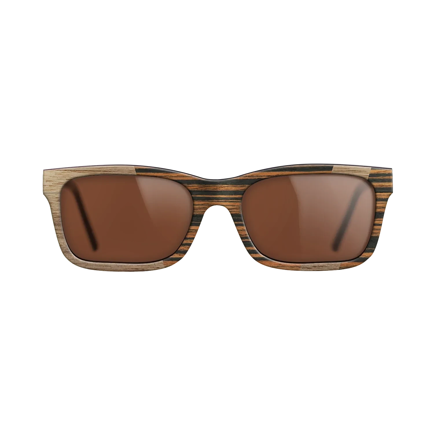Walnut: Straight Grain,Italian Ebony: Angle Cut - The Sage - Rectangle - SIRIS wood optic