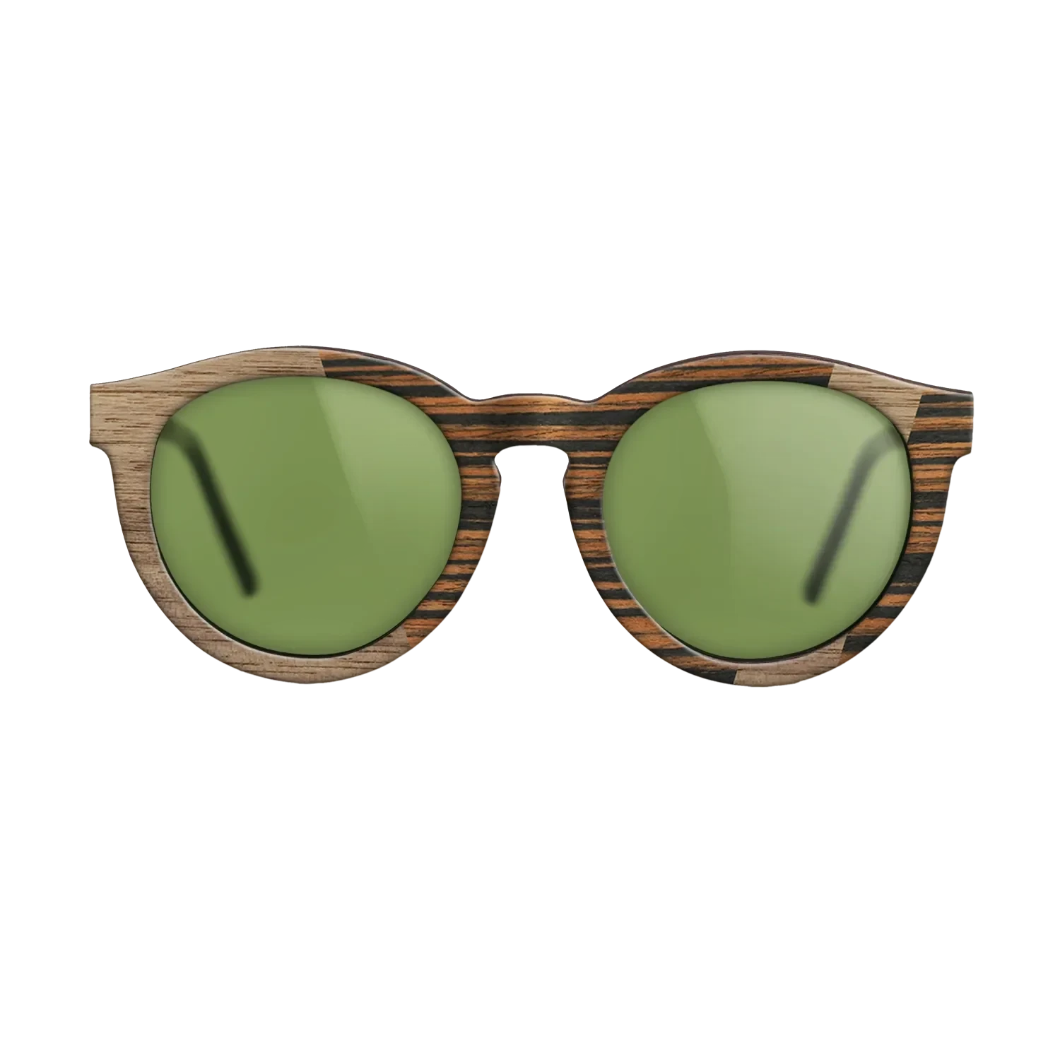 Walnut: Straight Grain,Italian Ebony: Angle Cut - The Rebel - Round - SIRIS wood optic