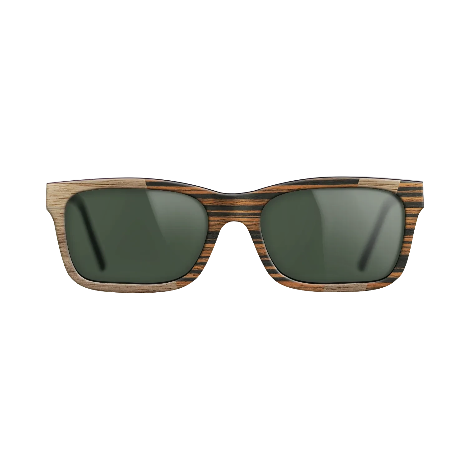 Walnut: Straight Grain,Italian Ebony: Angle Cut - The Sage - Rectangle - SIRIS wood optic