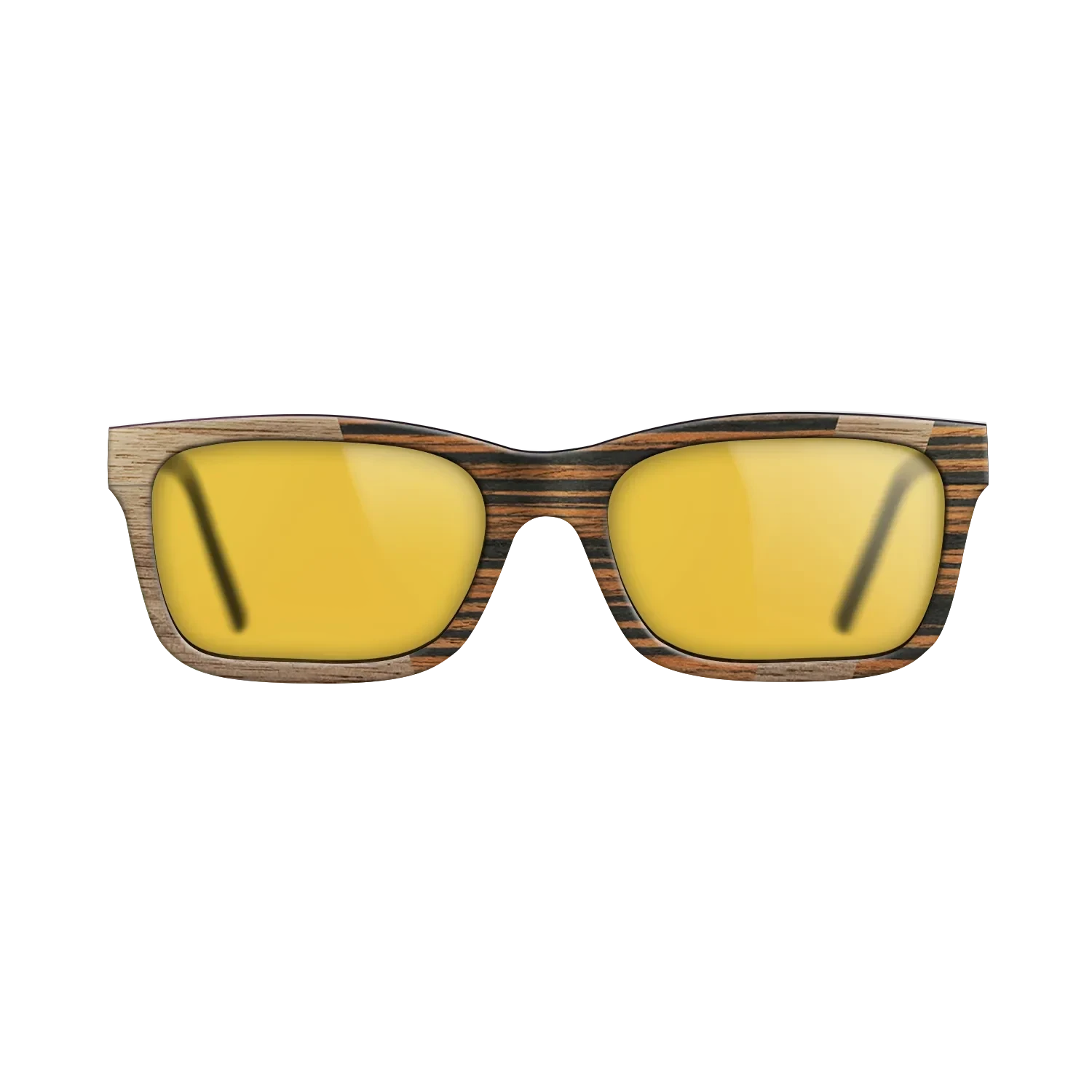 Walnut: Straight Grain,Italian Ebony: Angle Cut - The Sage - Rectangle - SIRIS wood optic