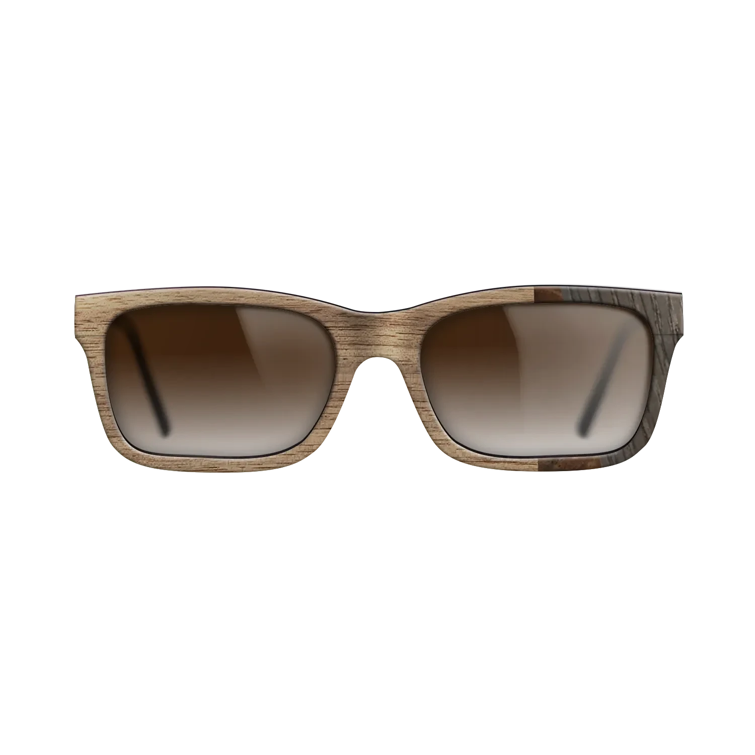 Walnut: Straight Grain,Walnut Burl,Poplar Dyed: Turquoise,Fumed Oak: Fractal - The Sage - Rectangle - SIRIS wood optic