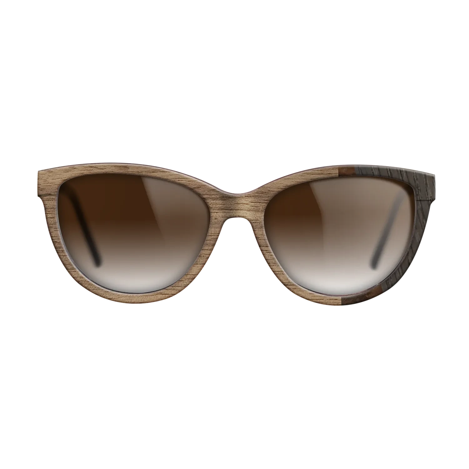 Walnut: Straight Grain,Walnut Burl,Poplar Dyed: Turquoise,Fumed Oak: Fractal - The Maiden - Cat - SIRIS wood optic