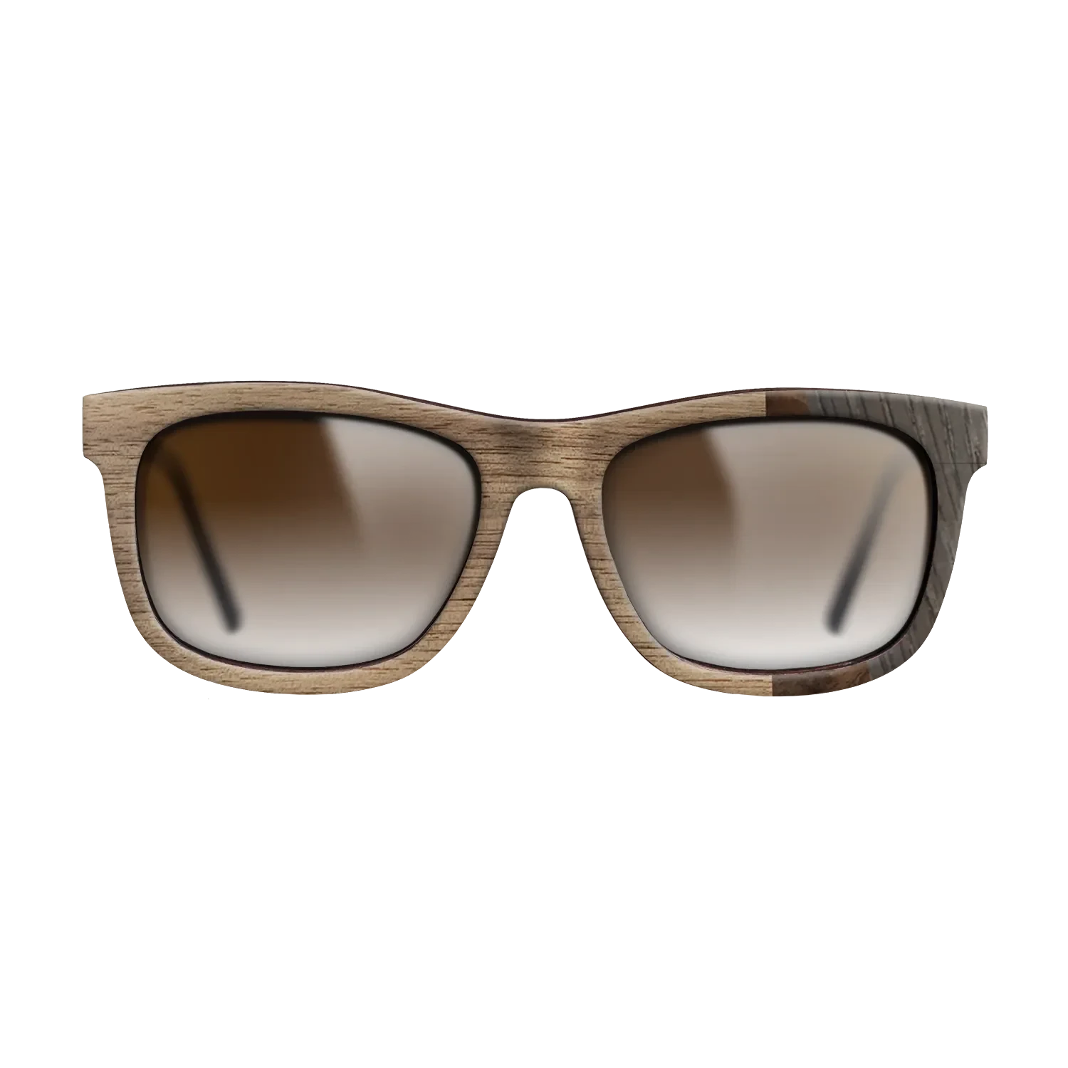 Walnut: Straight Grain,Walnut Burl,Poplar Dyed: Turquoise,Fumed Oak: Fractal - The Hero - Square - SIRIS wood optic