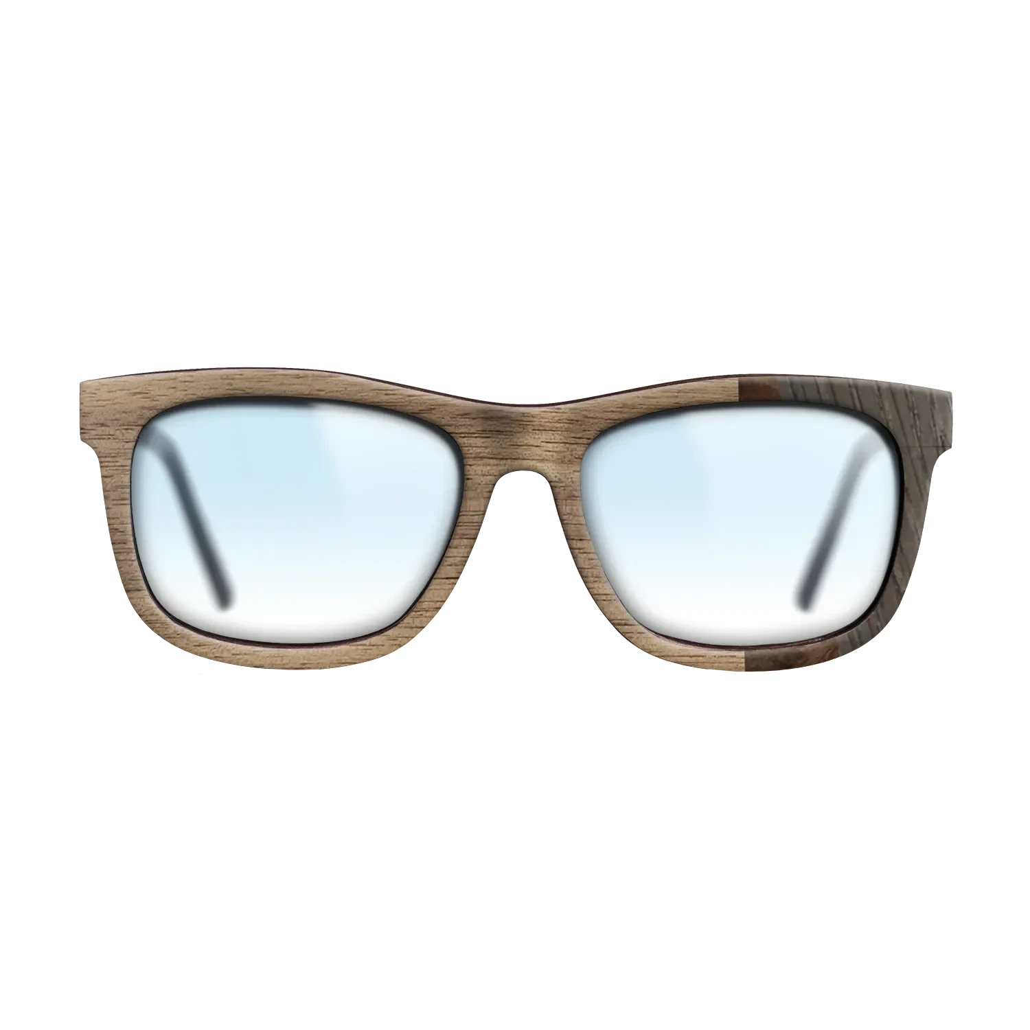 Walnut: Straight Grain,Walnut Burl,Poplar Dyed: Turquoise,Fumed Oak: Fractal - The Hero - Square - SIRIS wood optic