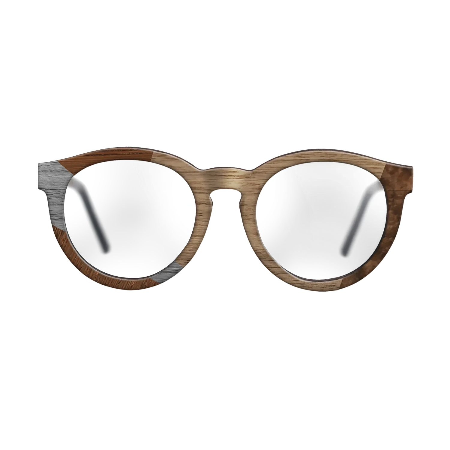 Walnut: Straight Grain,Wenge,Poplar Dyed: Grey: Bauhaus - The Rebel - Round - SIRIS wood optic
