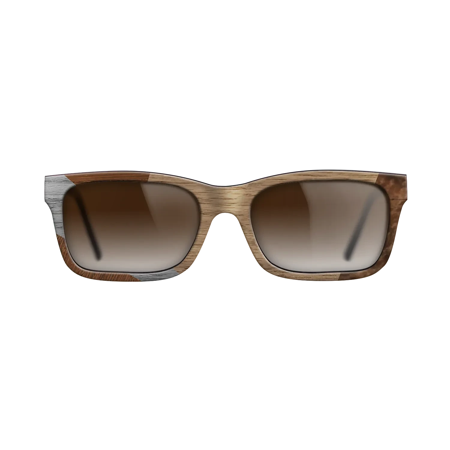 Walnut: Straight Grain,Wenge,Poplar Dyed: Grey: Bauhaus - The Sage - Rectangle - SIRIS wood optic